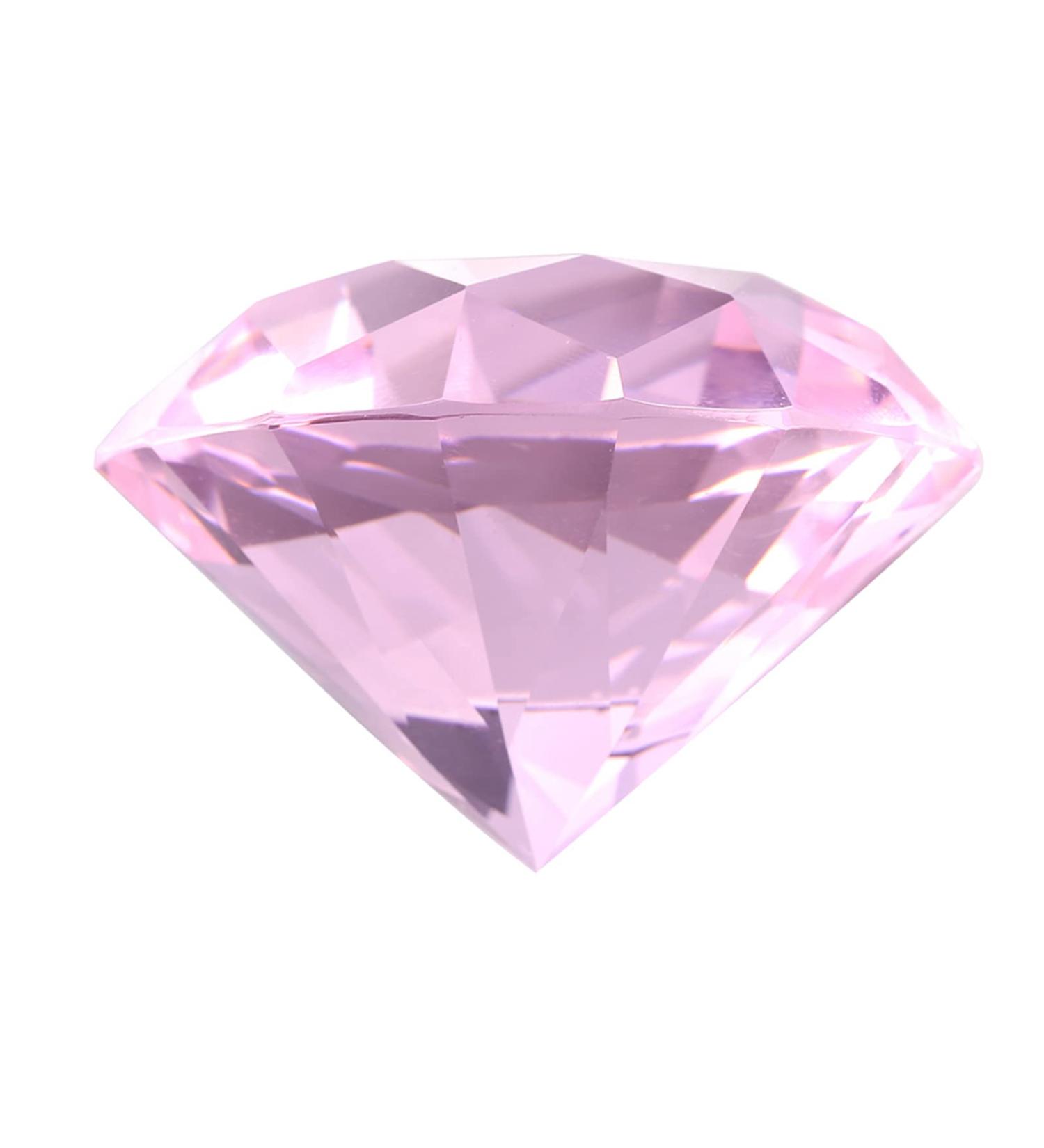 Nail Art Display Gem 60mm Lasting Clarity and Transparency Glass Crystal Gem for Hand Model Shoot Ornament or Nail Art Displays(60MM pink) - Buy Online on GoSupps.com