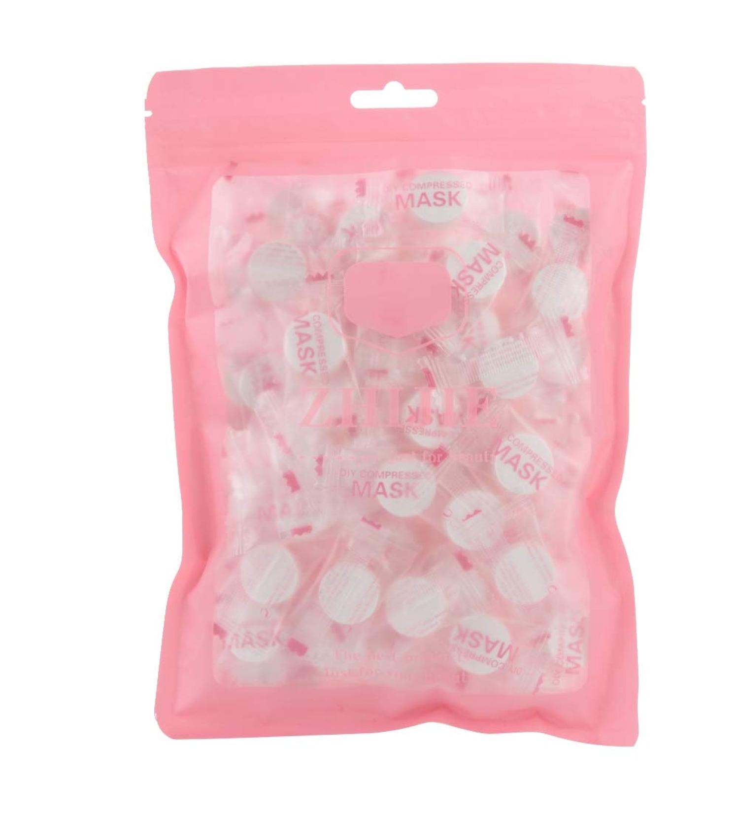 100Pcs Compressed Face Masks - Nonwoven Fiber DIY Skin Care Natural Cotton Wrapped Masks for International Shipping - Buy Online on GoSupps.com