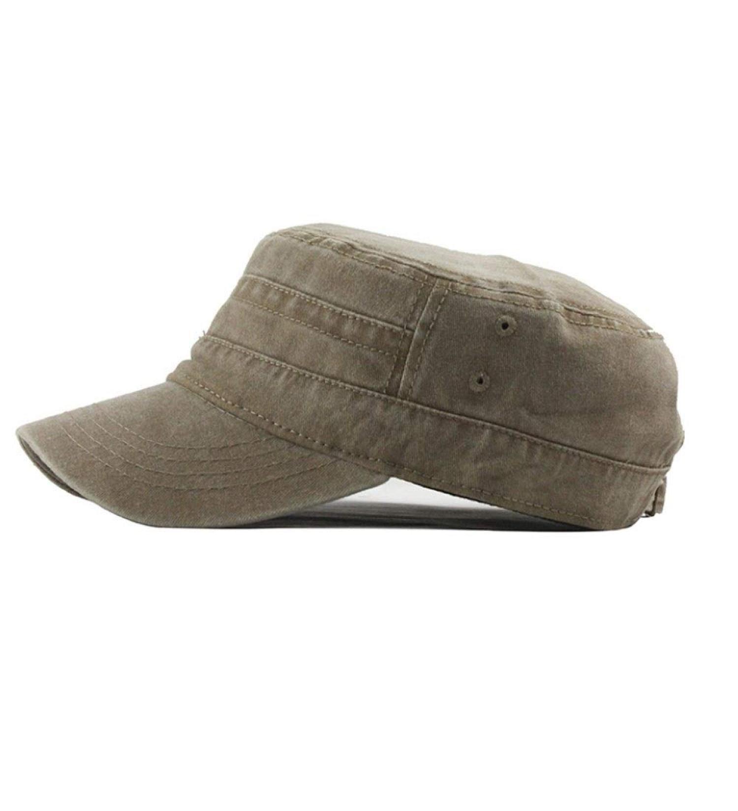 Uaook Classic Premium Army Cap - Men's Cotton Military Style Flat Cap | Low Profile Summer Fiddler Hat | Unisex Retro Baseball Chapeau - Buy Online on GoSupps.com