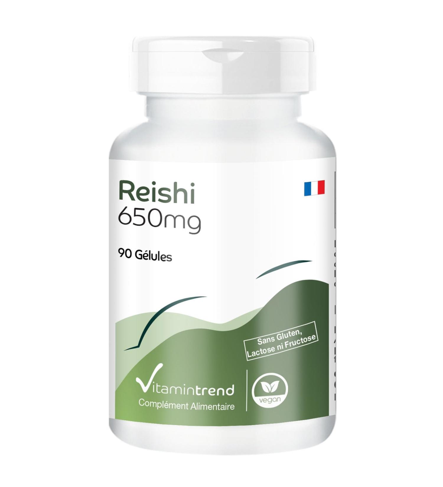 Reishi 650mg - with 1950mg of Reishi powder per daily dose - vital mushroom - 90 capsules - highly dosed - vegan - bioavailable supplements from Germany | Vitamintrend - Buy Online on GoSupps.com