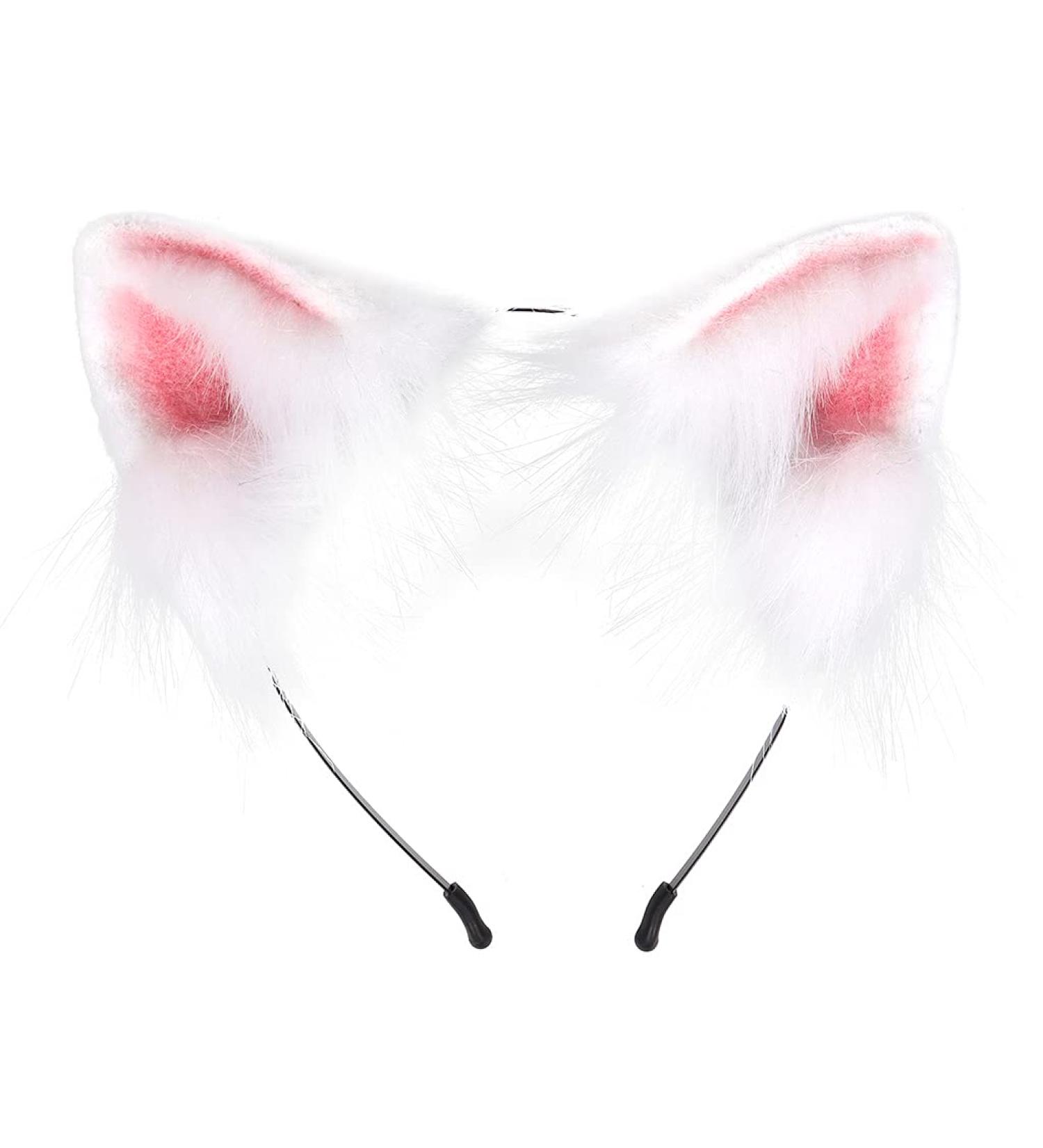 hgnxa Women Animal for Ears Hair Hoop Plush ry Handmade Headband Anime for Halloween Christmas Cosplay Accessori Pink - Buy Online on GoSupps.com