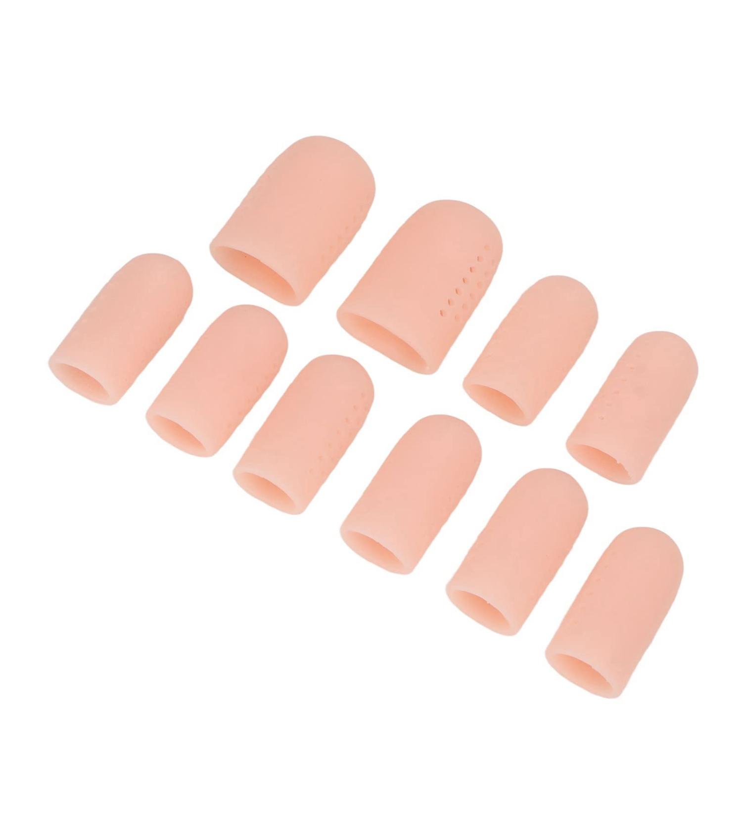 Gel Toe Protection - 10 Silicone Finger Toe Caps for Pain Relief & Breathable Comfort - Buy Online on GoSupps.com