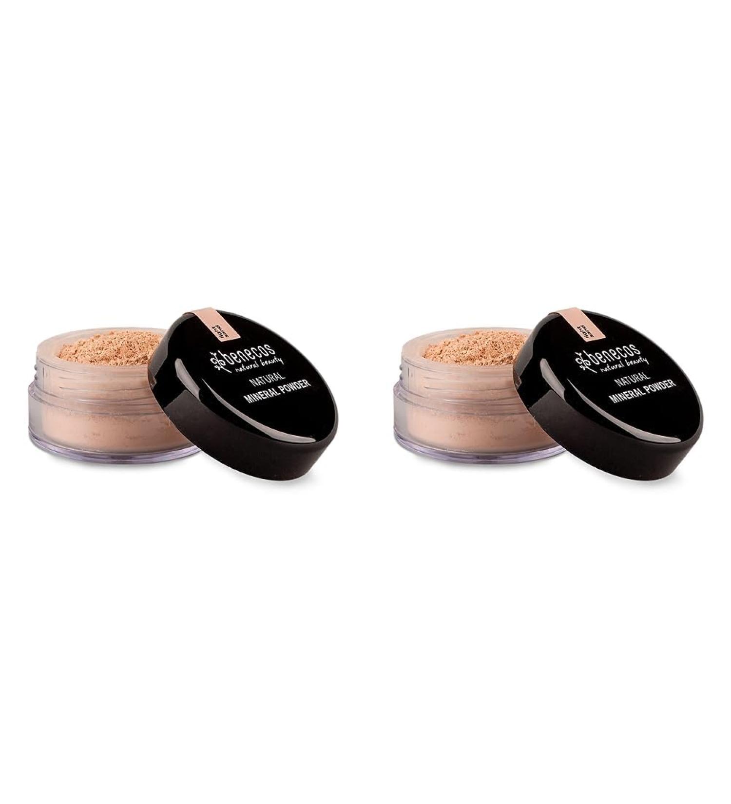 Benecos Natural Cosmetics Mineral Powder Loose Matting Talc-Free Vegan Light Sand - Pack of 2 (10g) - Buy Online on GoSupps.com