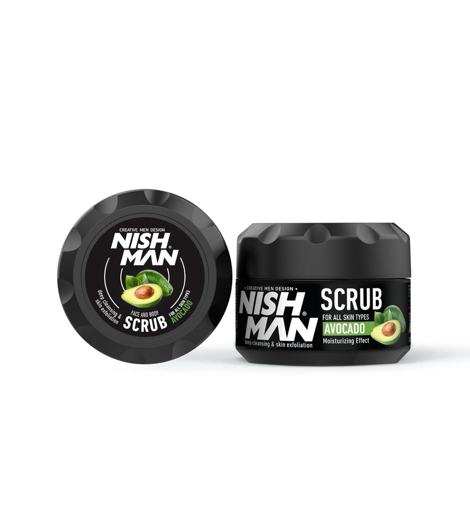 Nishman Avocado Face & Skin Scrub 300ml | Gentle Exfoliation for Healthy Skin - International Shipping Available - Buy Online on GoSupps.com