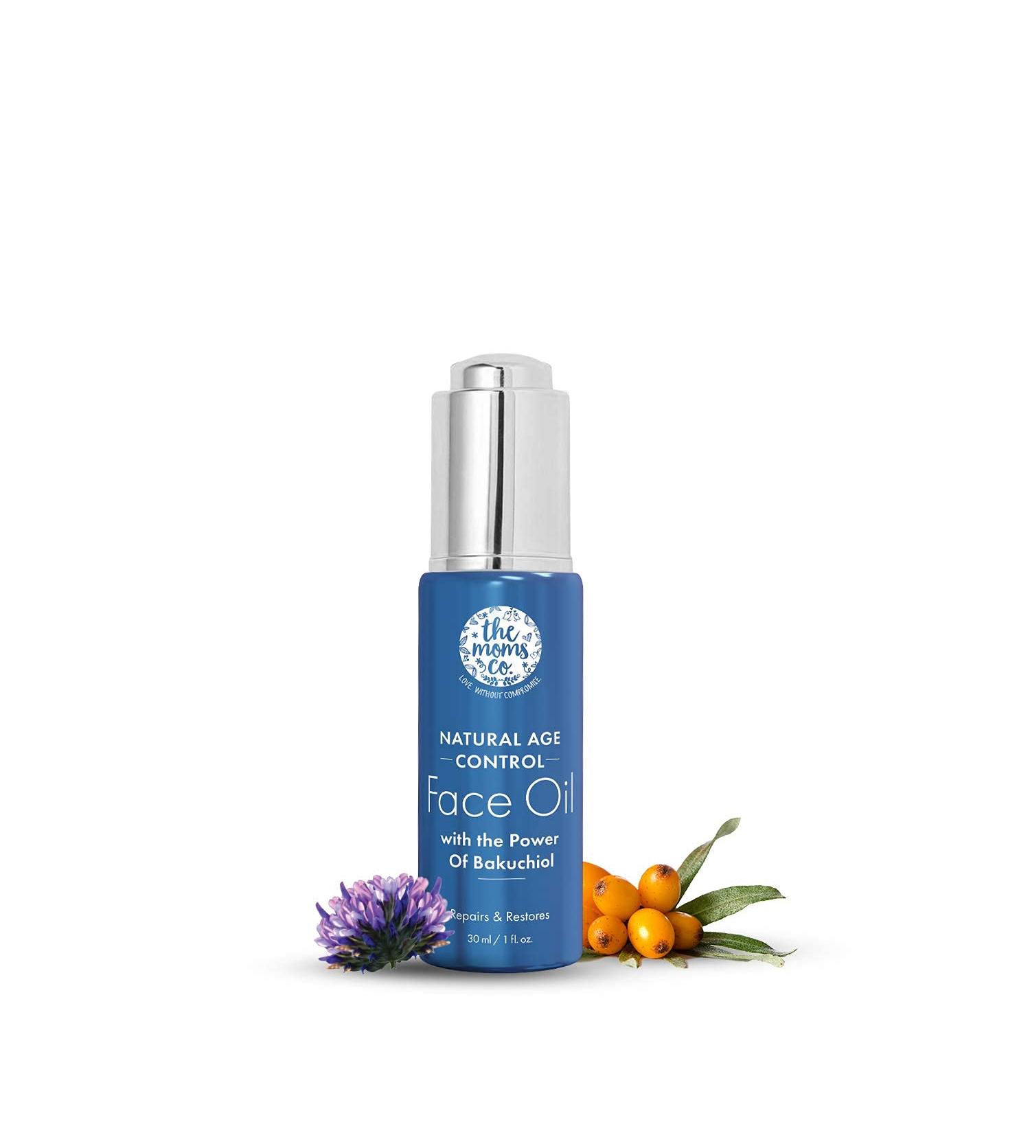 The Moms Co Natural Age Control Face Oil I Non-Sticky I Intense Hydration & Glow I Anti Ageing INatural Retinol (30ml) - Buy Online on GoSupps.com