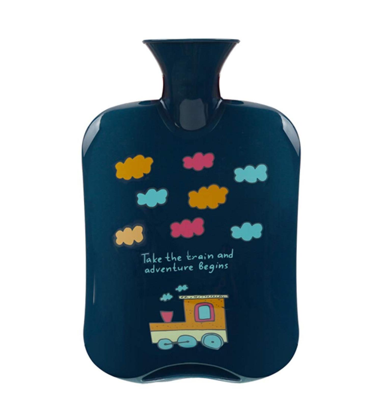 MAIES 2L Classic Hot Water Bottle | Thickened PVC Heating Bag for Pain Relief - Ideal for Warm Belly & Cold Therapy - Buy Online on GoSupps.com