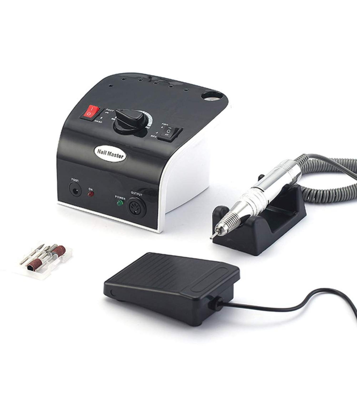 Electric Nail Drill Set Professional 30000RPM Adjustable Speed Manicure Pedicure Nail File with 4 Drill Handle Foot Pedal 2 - Buy Online on GoSupps.com