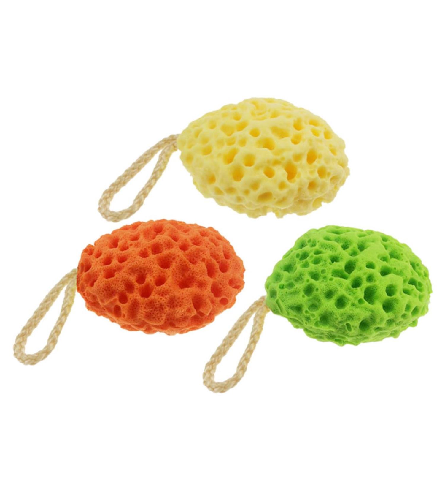 3pcs Shower Ball Bathing Sponge Set - Soft Bath Cotton Honeycomb Bath Ball Body Lotion Applicator - Perfect for Kids & Adults - Buy Online on GoSupps.com