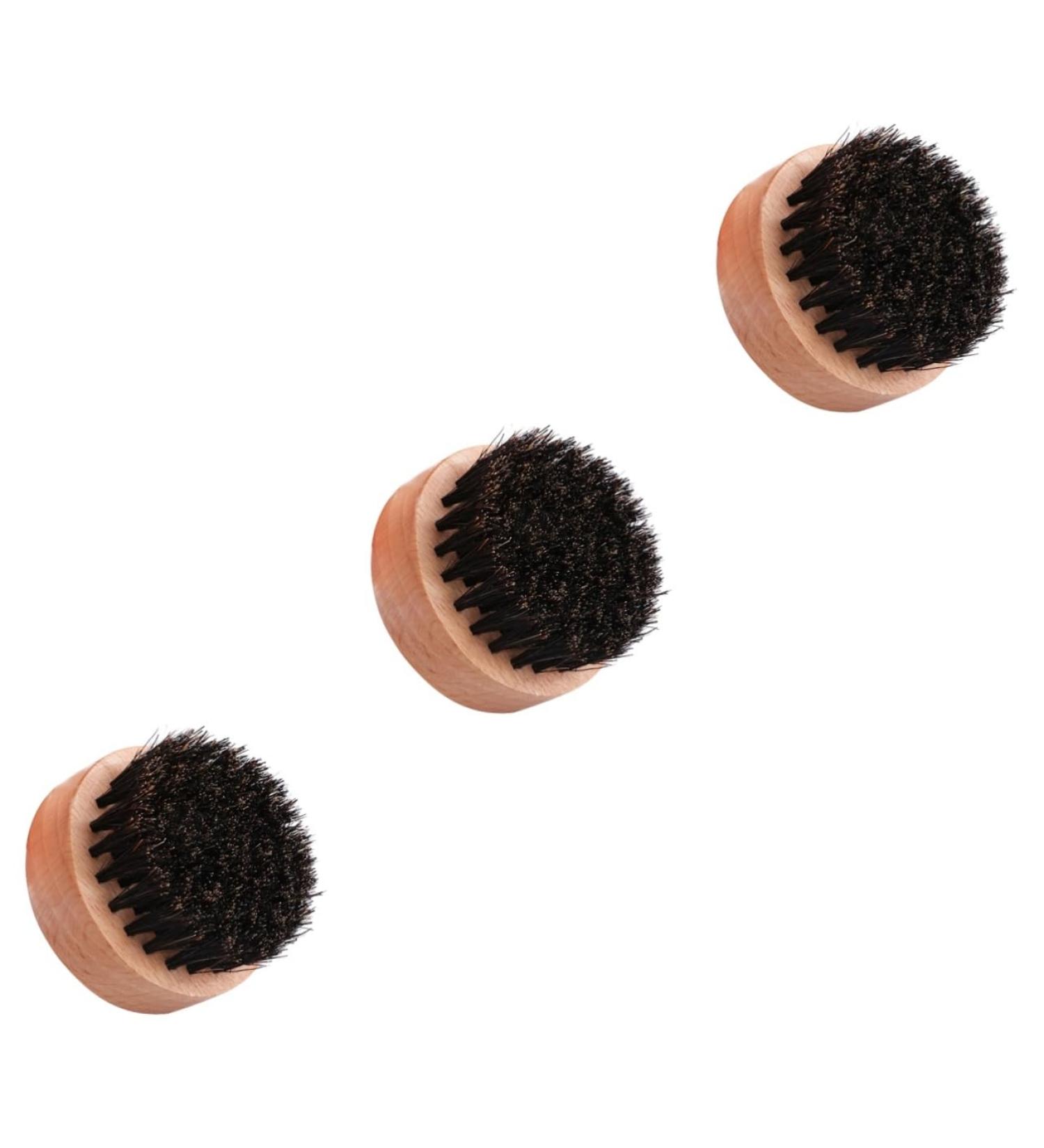 Buy 3-Piece Beard Brush Set for Men - Soft Round Combs for Dense Beards & Mustaches - Travel-Friendly Black & Brown - Perfect Beard Care Essentials - Buy Online on GoSupps.com