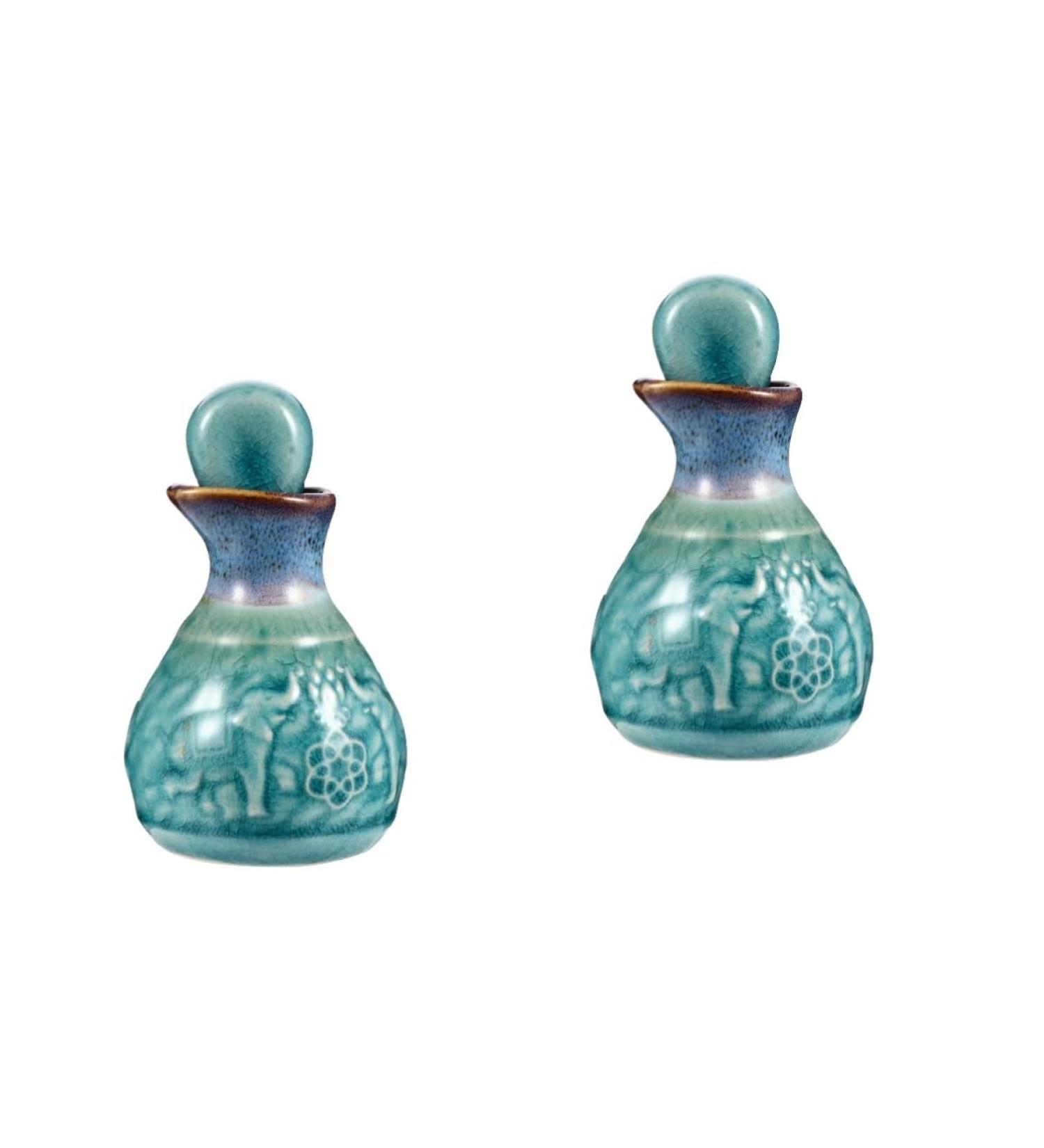 FOMIYES 2 Sets Aromatherapy Bottle Condiment Dispenser Diffuser Condiment Containers Ceramic Oil Bottle Ceramic Essential Oil Essential Oil Pot Liquid Bottle Storage Bottle Ceramics Olives - Buy Online on GoSupps.com