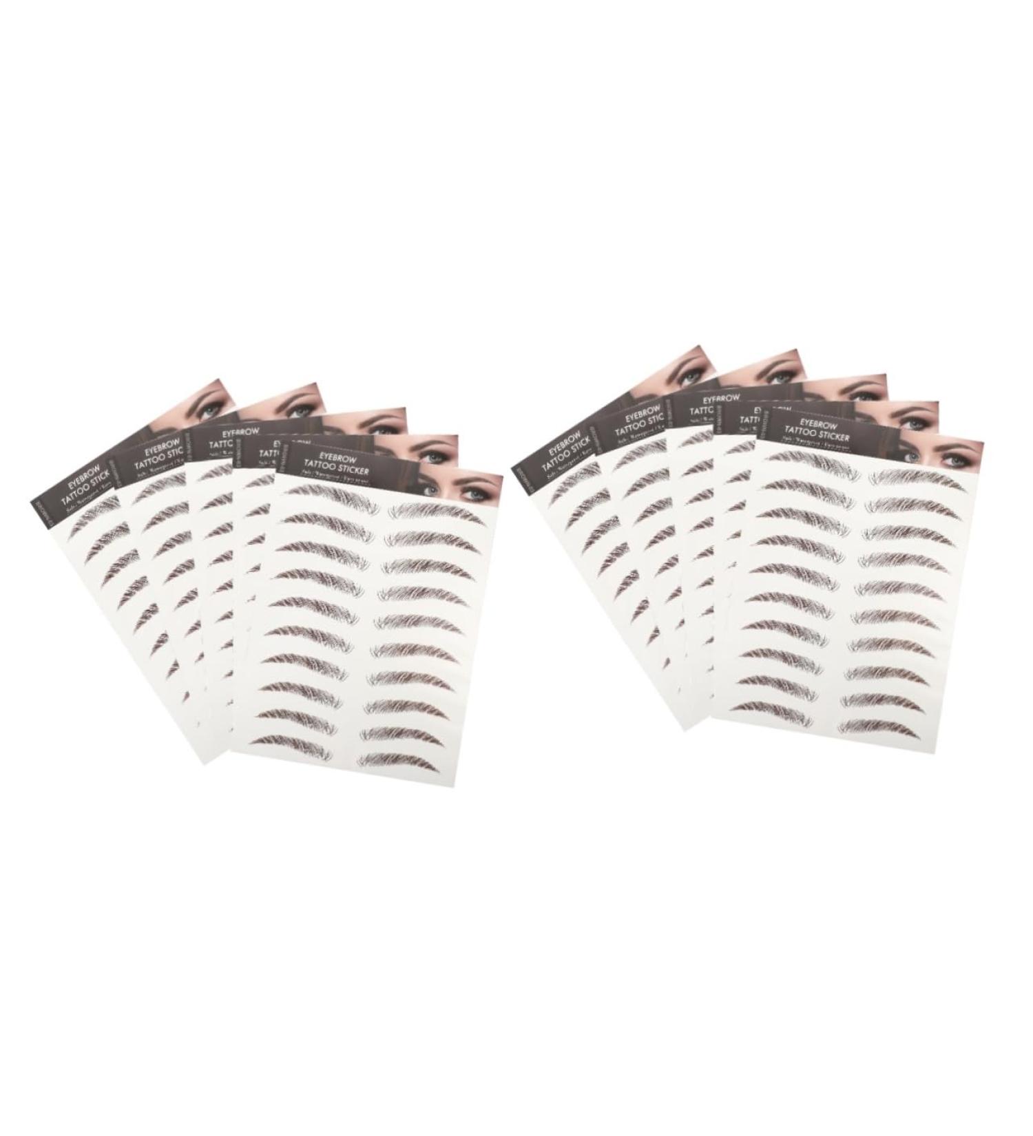 Beavorty 10 Sheets Eyebrow 3d Sticker Stickers Imitation Eyebrow Sticker False Eyebrows Cosmetics Water Proof - Buy Online on GoSupps.com