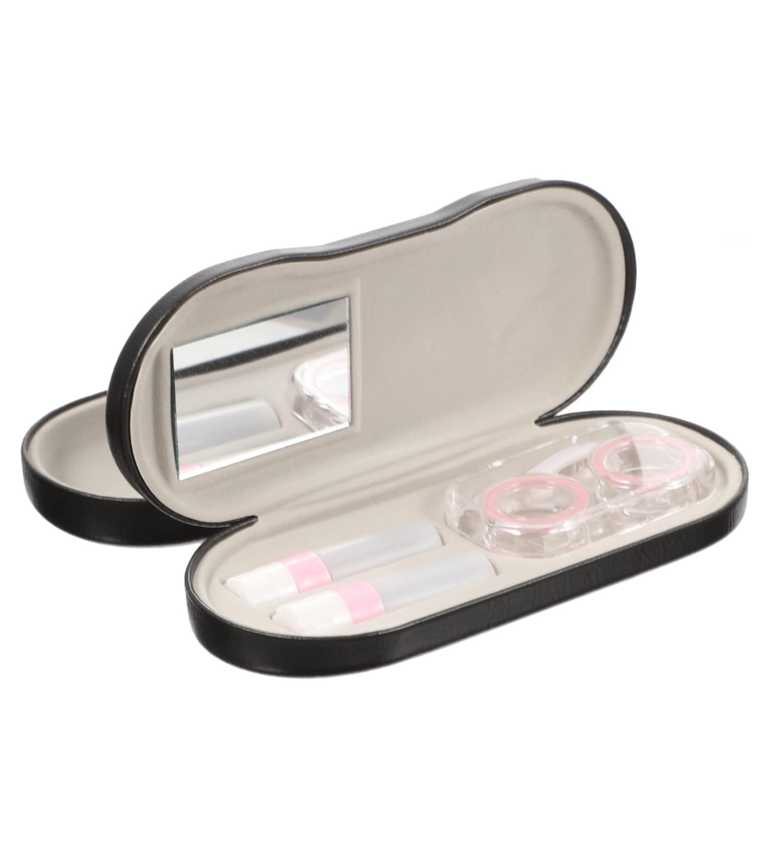 Shop LALAFINA Double-Layered Glasses Case Stylish Pink Storage for Snaps Contacts & Glasses | International Shipping - Buy Online on GoSupps.com