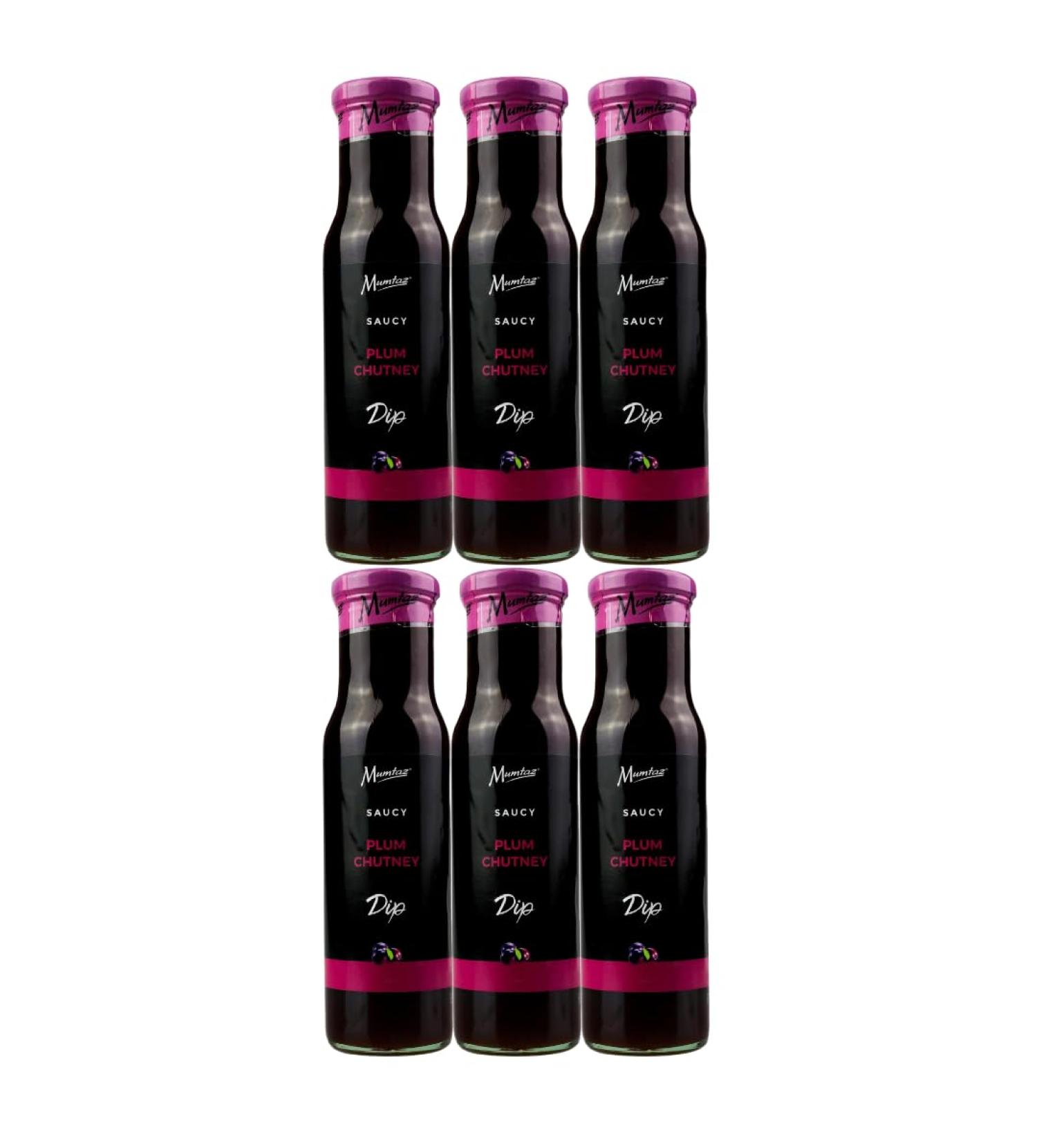 Mumtaz Saucy PLUM Chutney Dip 250g Pack of 6 Ideal For Dipping Dressing & Spreading. - Buy Online on GoSupps.com