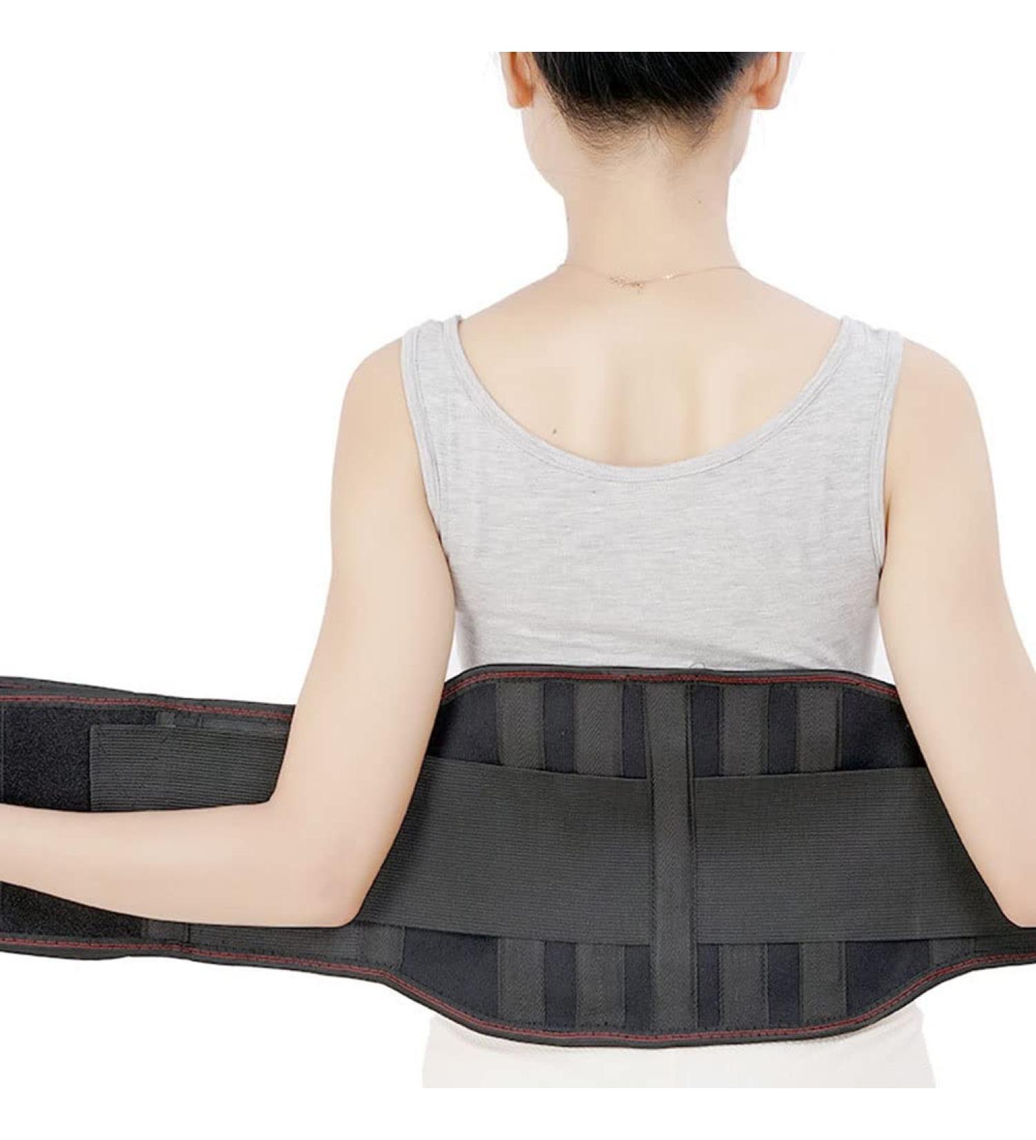 Self-Warming Lower Back Bandage for Pain Relief | Lumbar Support Belt for Men & Women | Ischias Scoliosis Herniated Disc - Black M - Buy Online on GoSupps.com