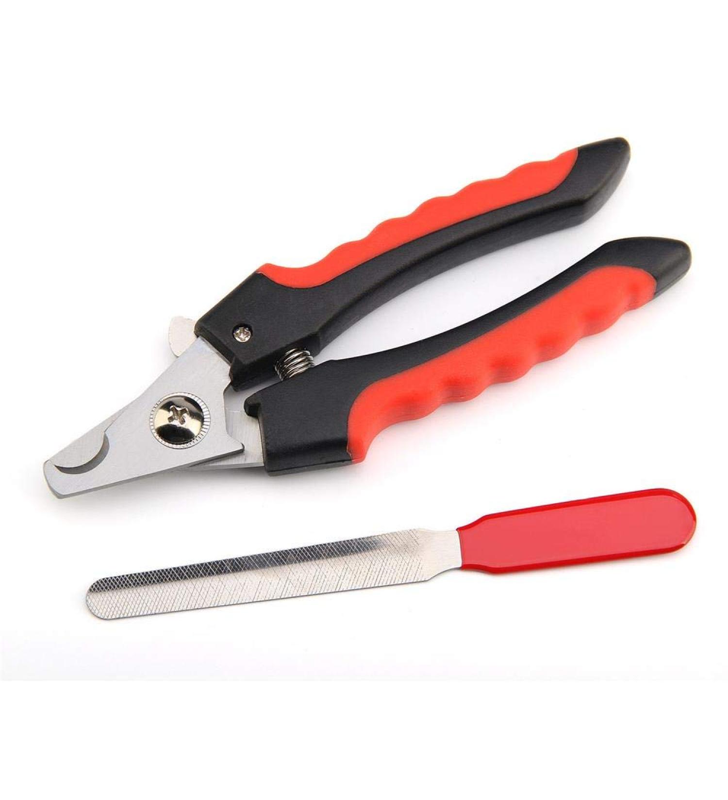 PSGS Professional Pet Dog Nail Clipper Cutter Stainless Steel Grooming Trimmer Scissors Clippers for Animals Cats with Lock 2 Sizes (Color : Black Size : 16cm) 16cm Black - Buy Online on GoSupps.com