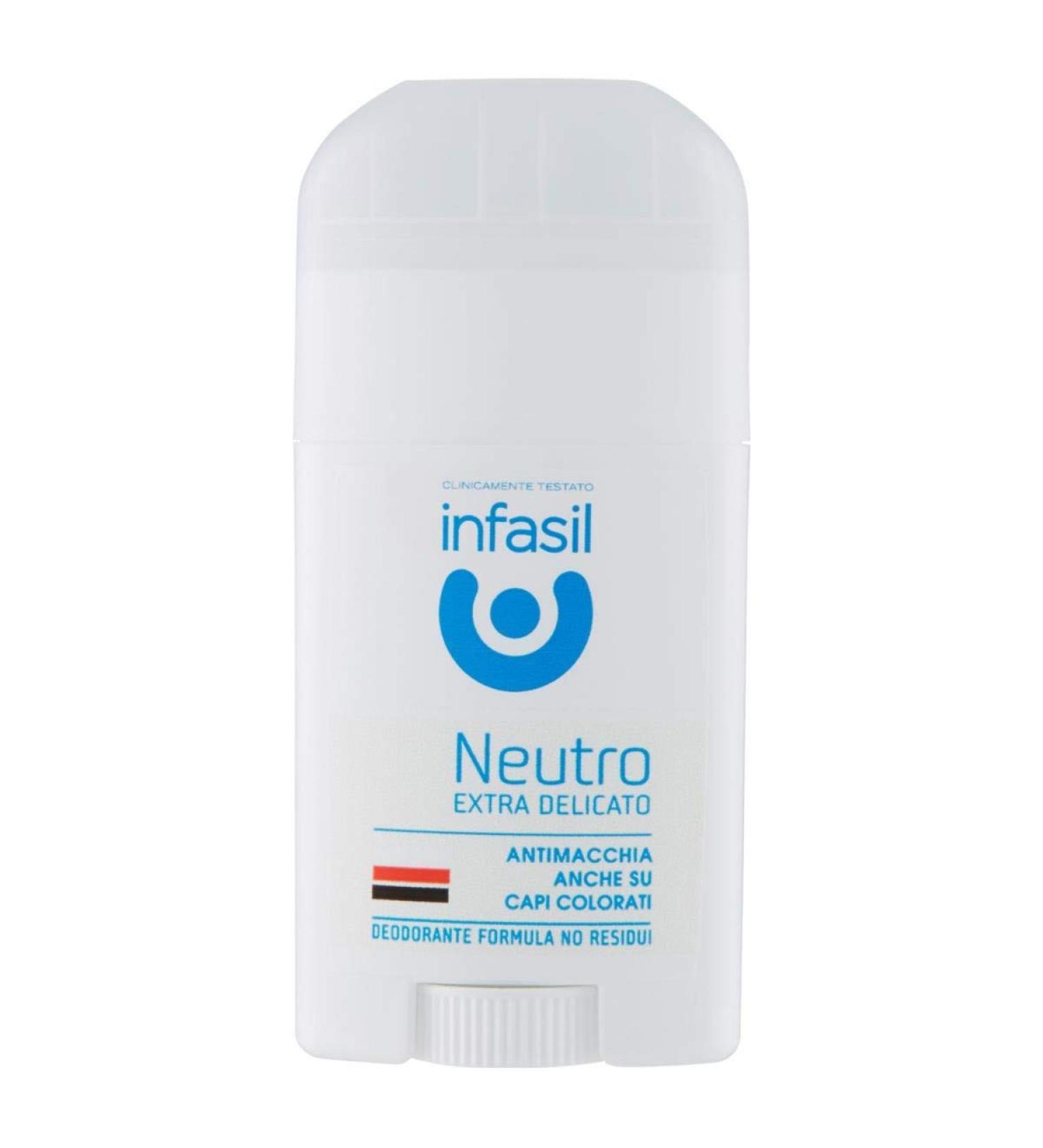 Infasil Pack of 12 Stick Deodorants, Neutral, Very Mild, 50 ml, Body Care and Hygiene