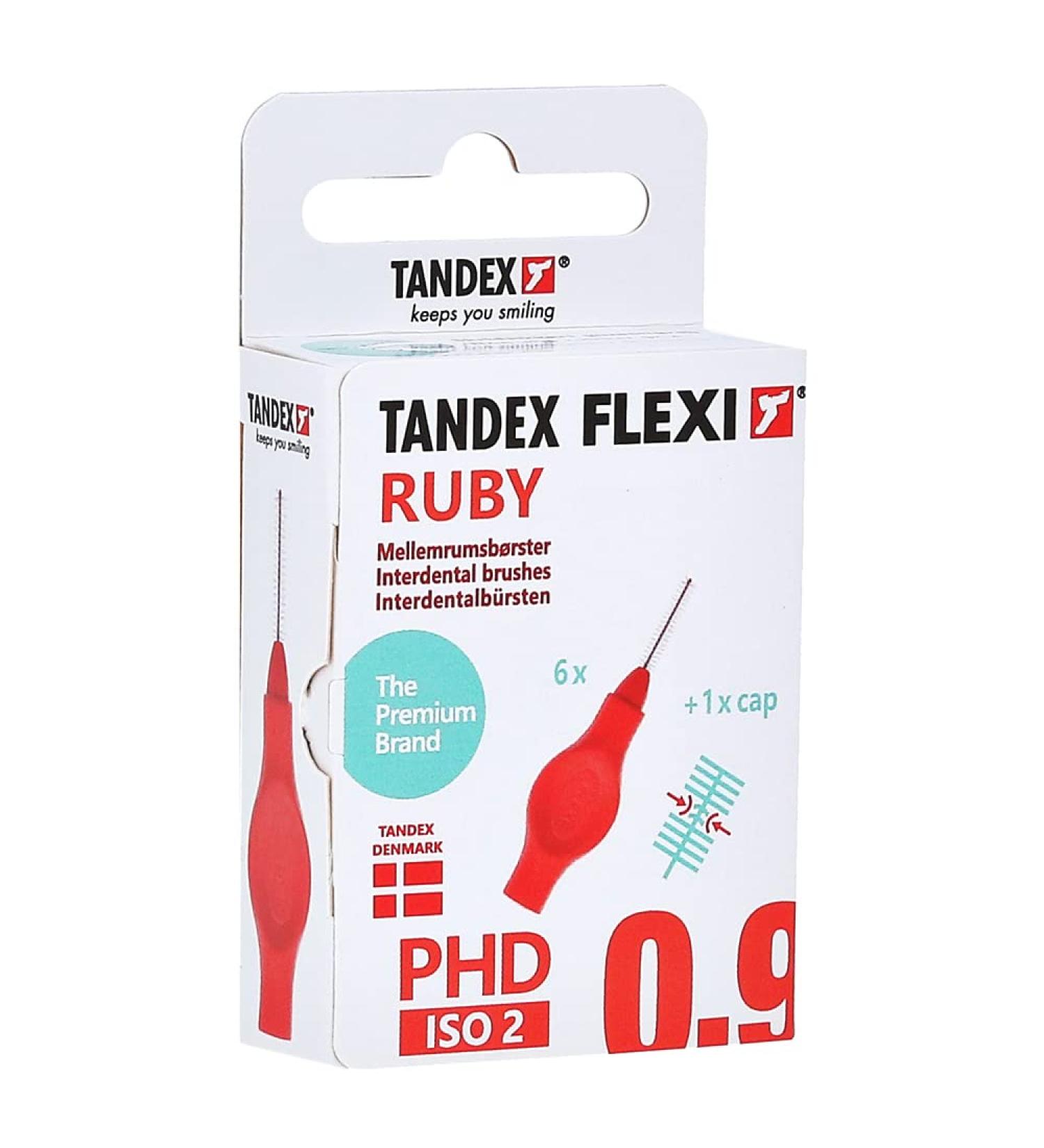 TANDEX FLEXI Interdentalb.PHD 0.9/ISO 2 ruby