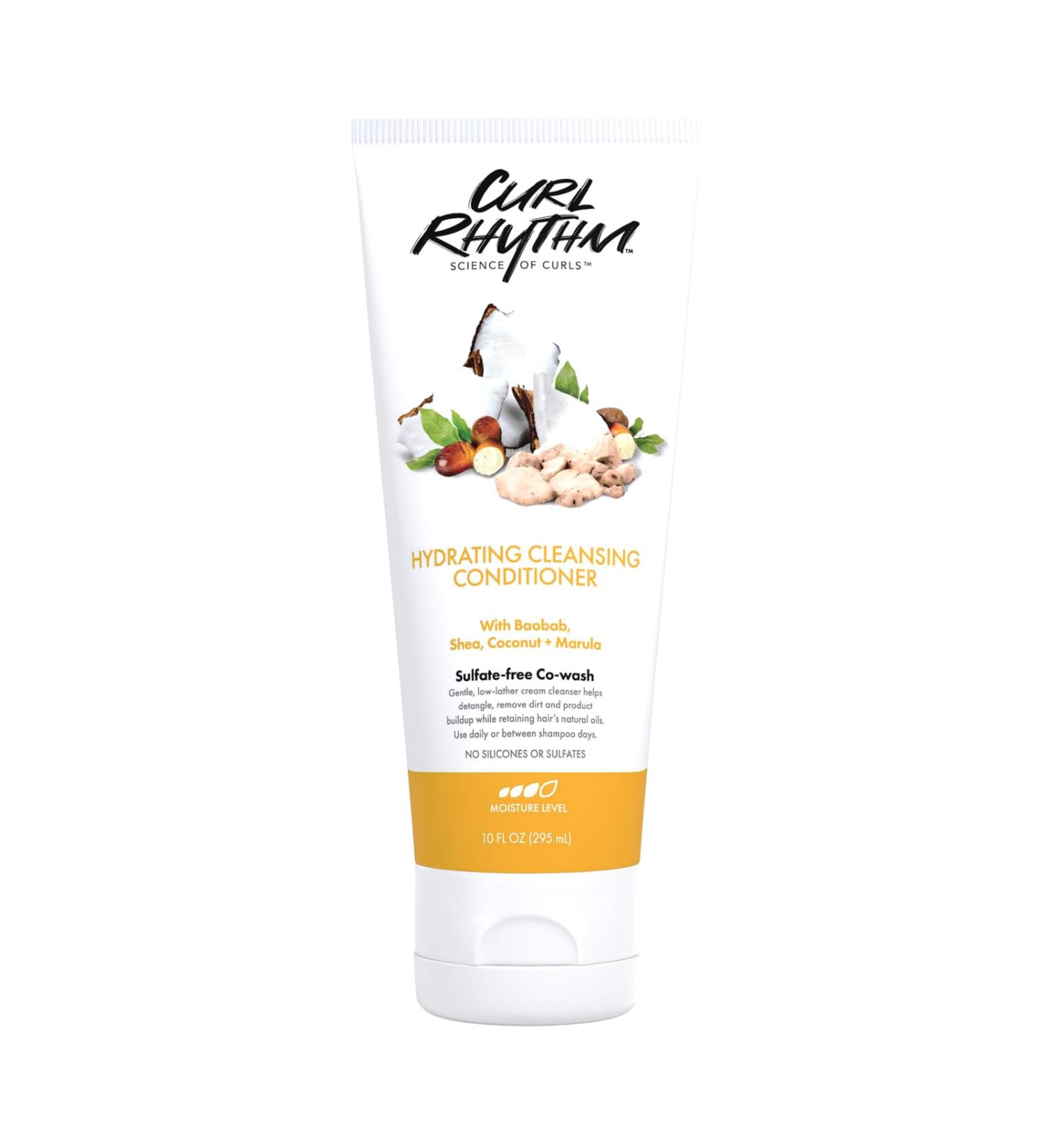 Hydrating Cleanser Conditioner - Shea Marula & Coconut Co-Wash for Curly Hair - 10 oz | Clean & Nourish - Buy Online on GoSupps.com