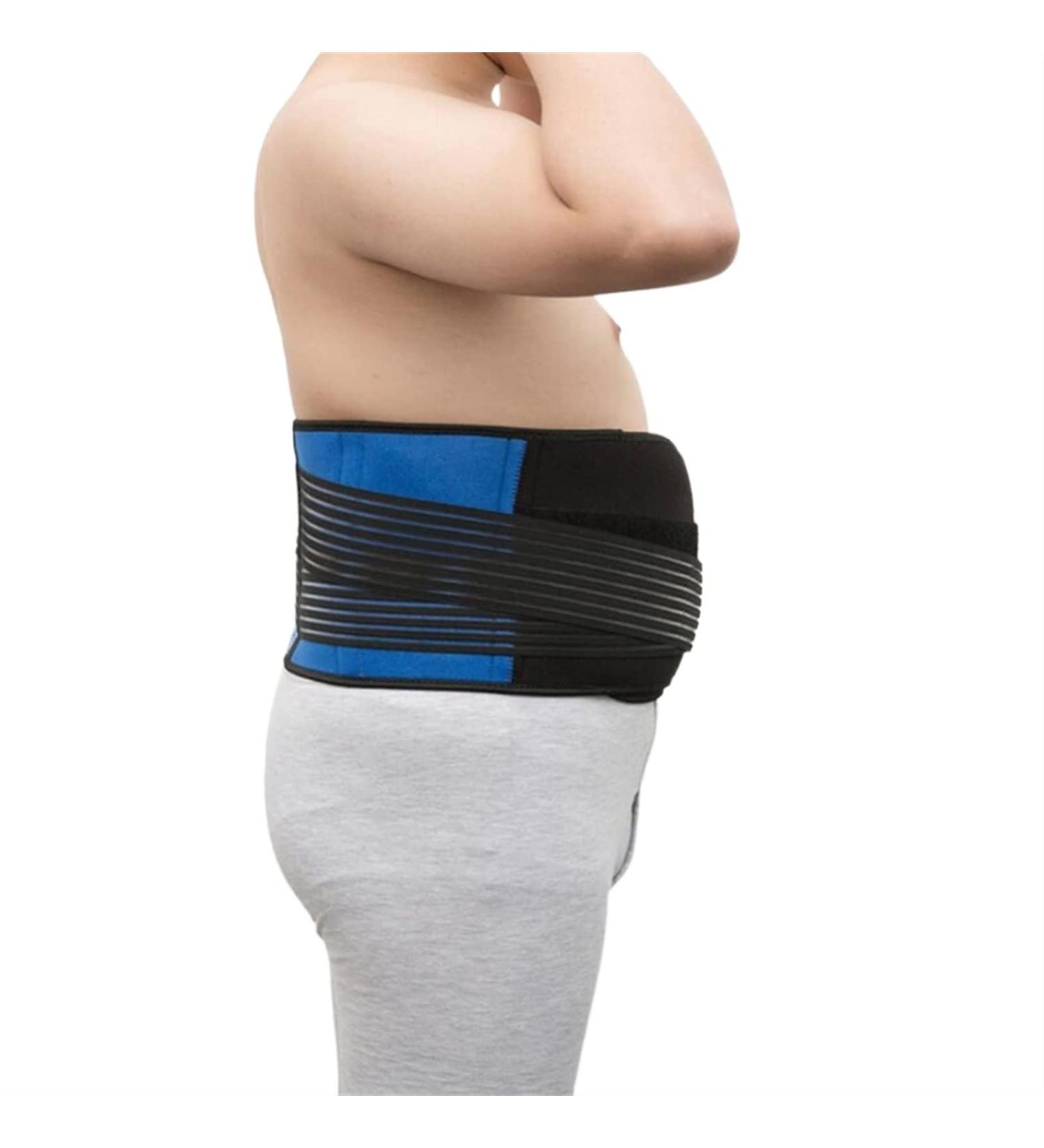 Lumbar Brace Adjustable Lower Back Support - S-6XL Unisex Posture Corrector & Waist Trainer in Blue - Pain Relief & Fitness Tummy Tuck - Buy Online on GoSupps.com