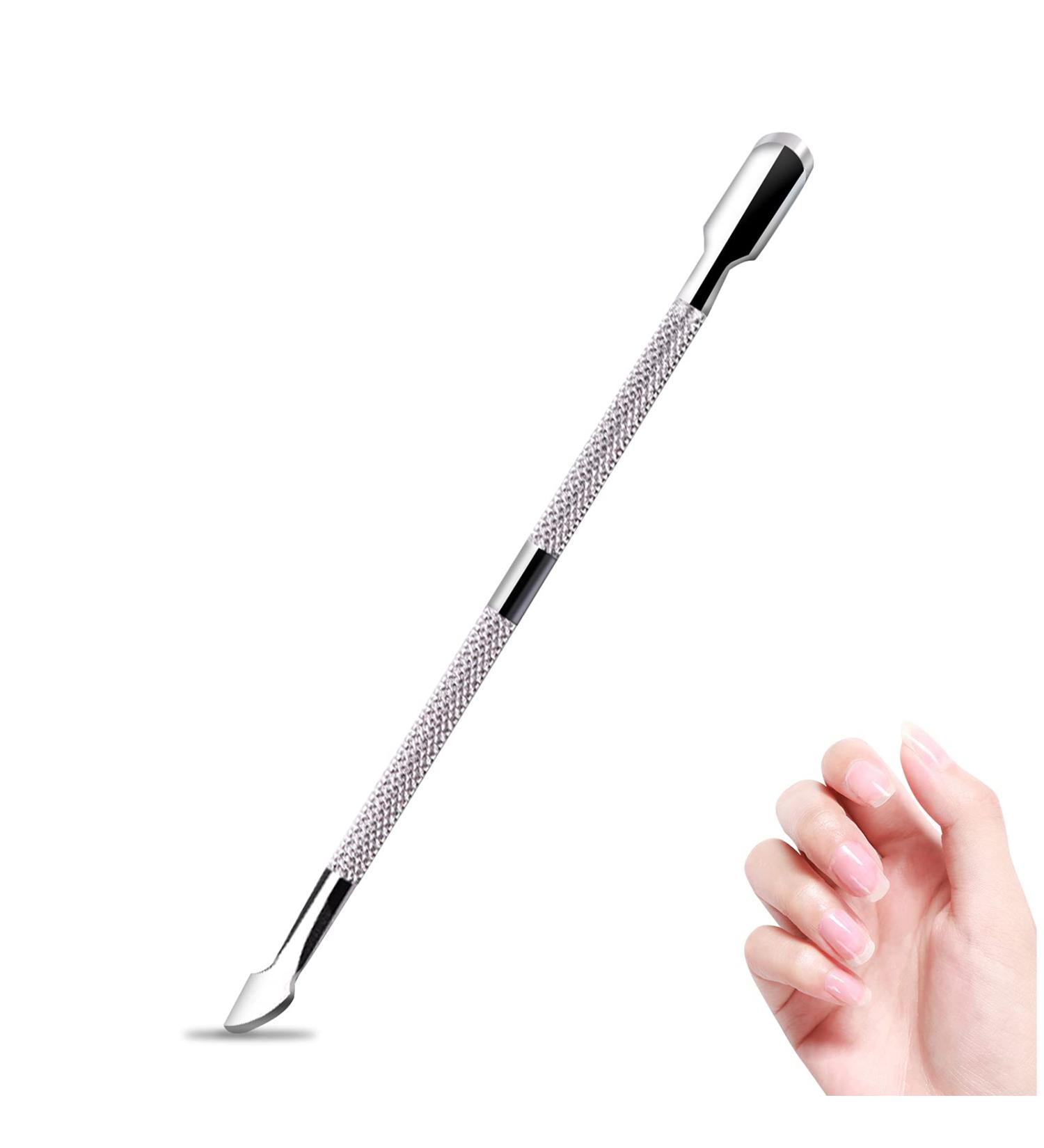 Professional Stainless Steel Cuticle Pusher - 2-Sided for Manicure Foot Care & Nail Art | International Shipping Available - Buy Online on GoSupps.com