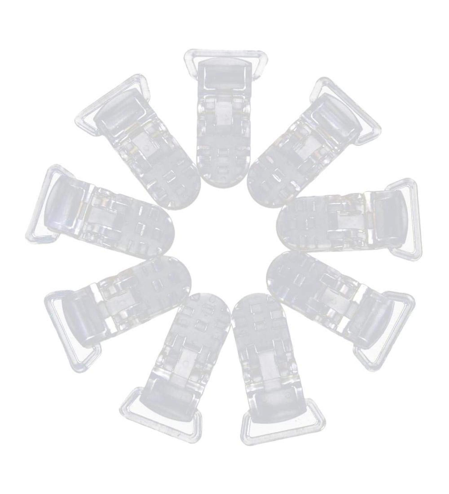 Aeromdale Resin Pacifier Holder Clips - 10 Pack T-Shaped Dummy Badge Clips for Babies | 39 x 16 mm Handcrafted Quality | Perfect Pacifier Clip Solution - Buy Online on GoSupps.com