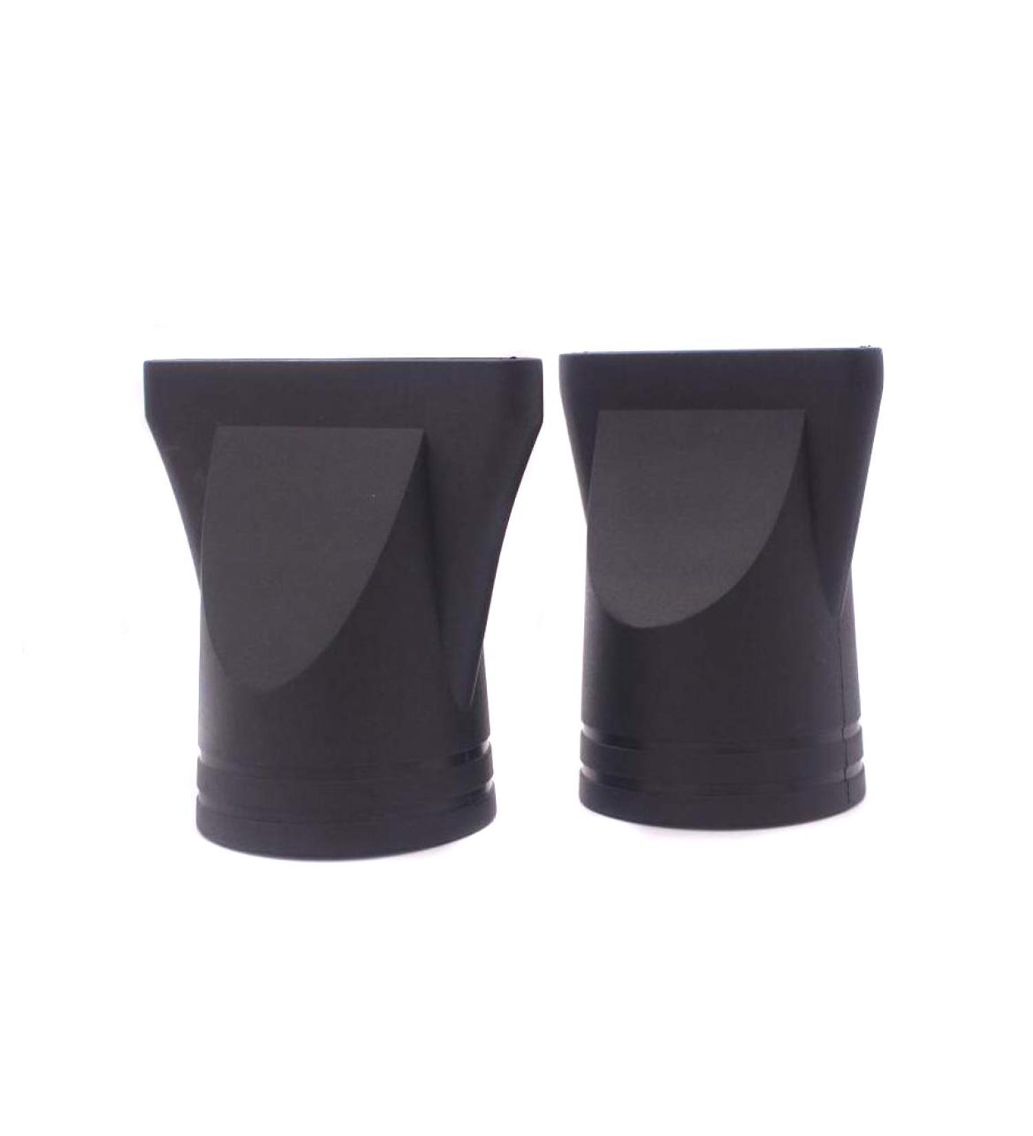 2Pcs Professional Black Plastic Hair Dryer Nozzle Replacement Set - Narrow Concentrator for Precise Styling - Fits Outer Diameter 4.5cm - Buy Online on GoSupps.com