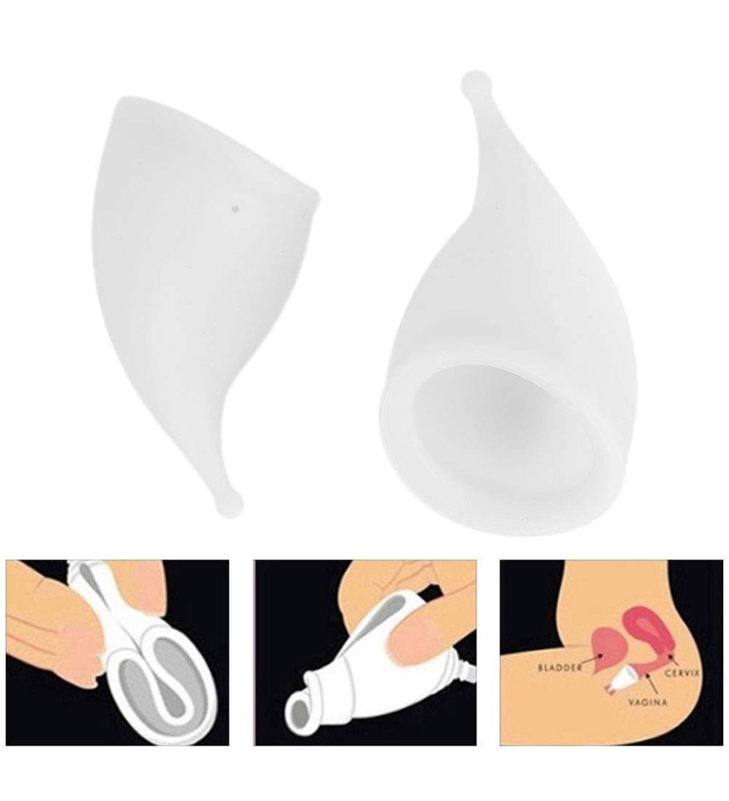 Buy Reusable Silicone Menstruation Cups - Women s Hygienic Period Collectors (Large & Small) | Eco-Friendly & Comfortable - Buy Online on GoSupps.com