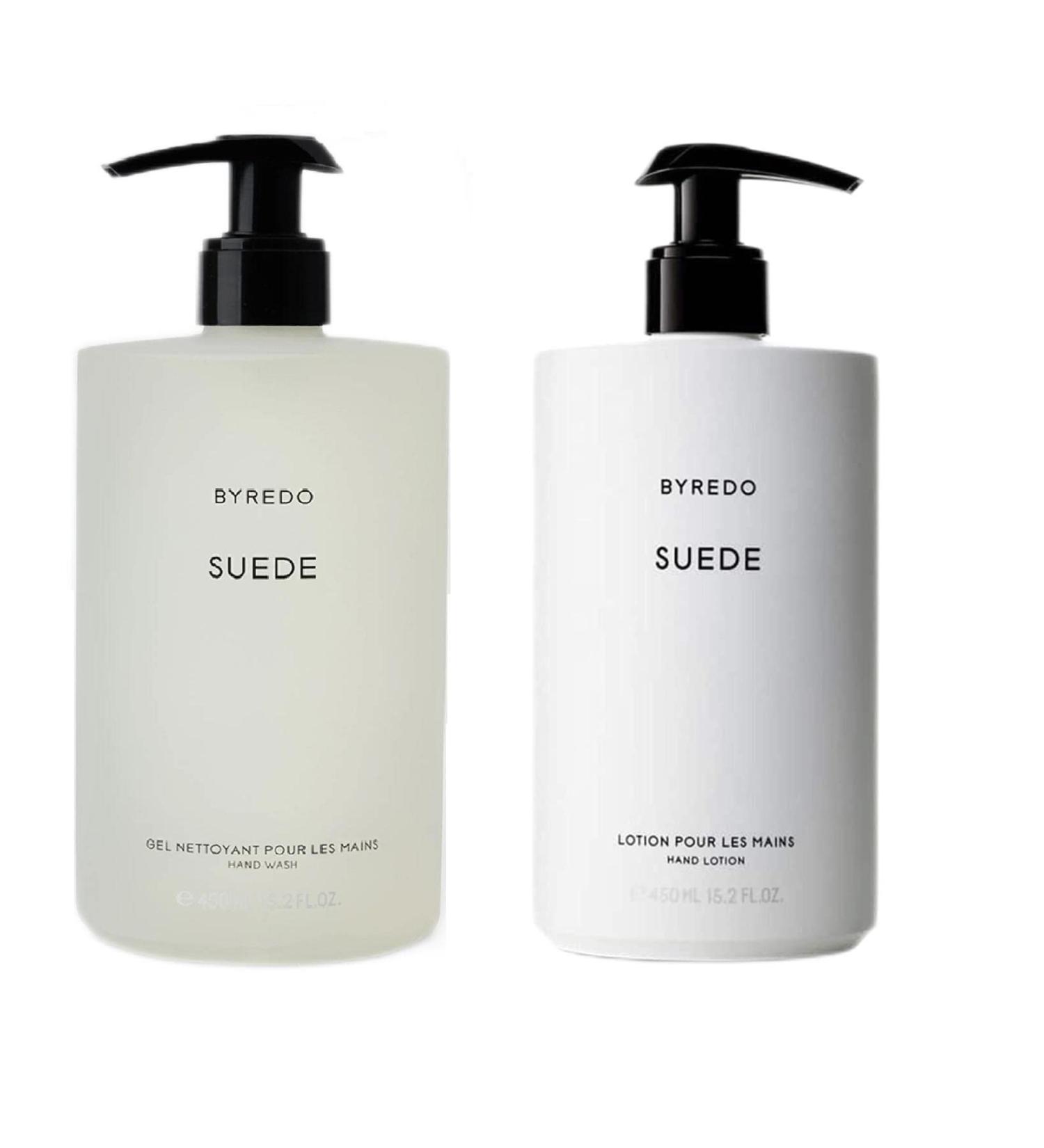 BYREDO Suede Hand Lotion And Hand wash 450ml 15.2oz. each.