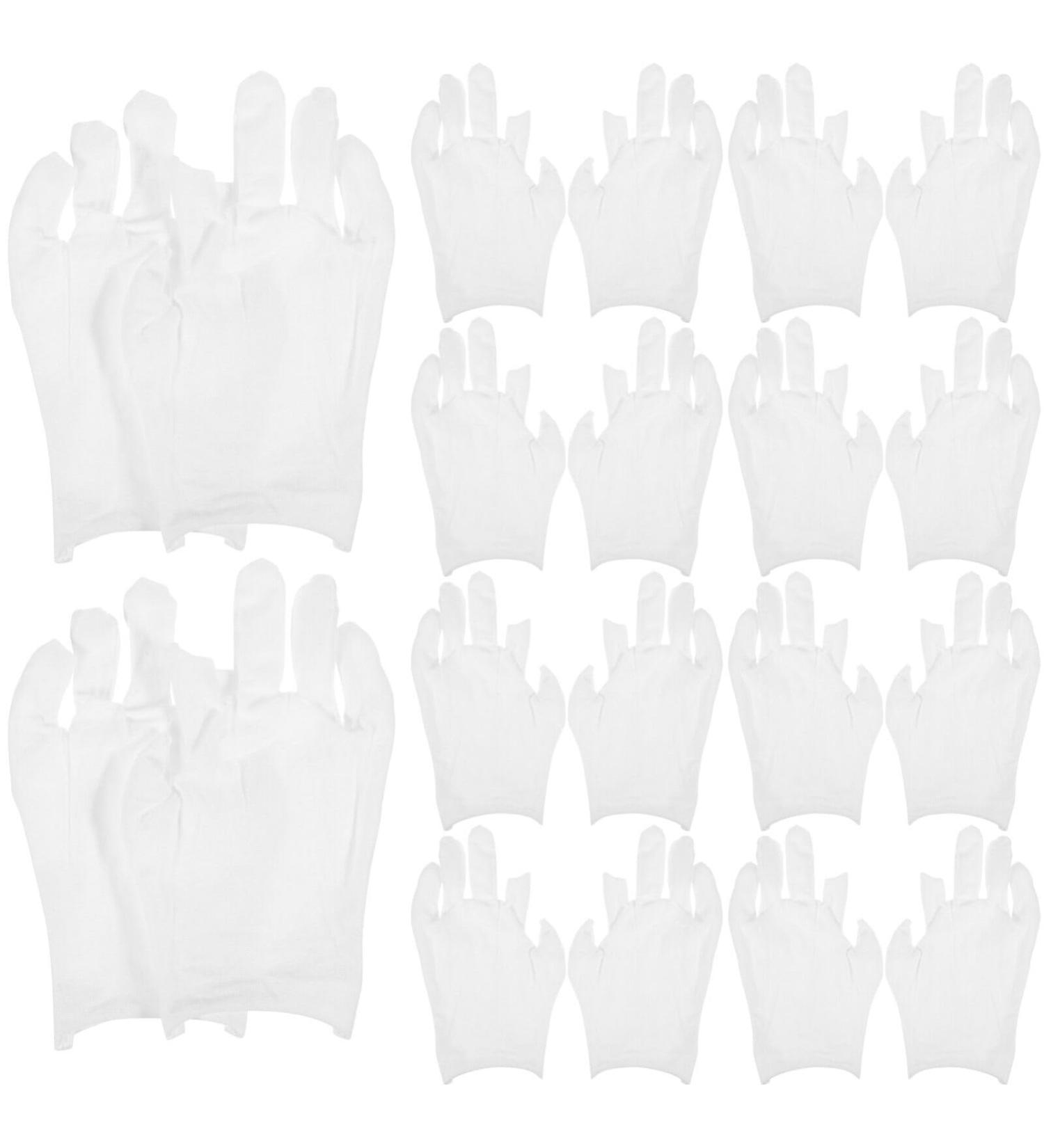 PATKAW Moisturizing Gloves Overnight 12 Pairs Fingerless Cotton Gloves for Dry Hands White Cotton Gloves for Men Women Washable Spa Cotton Inspection Gloves - Buy Online on GoSupps.com