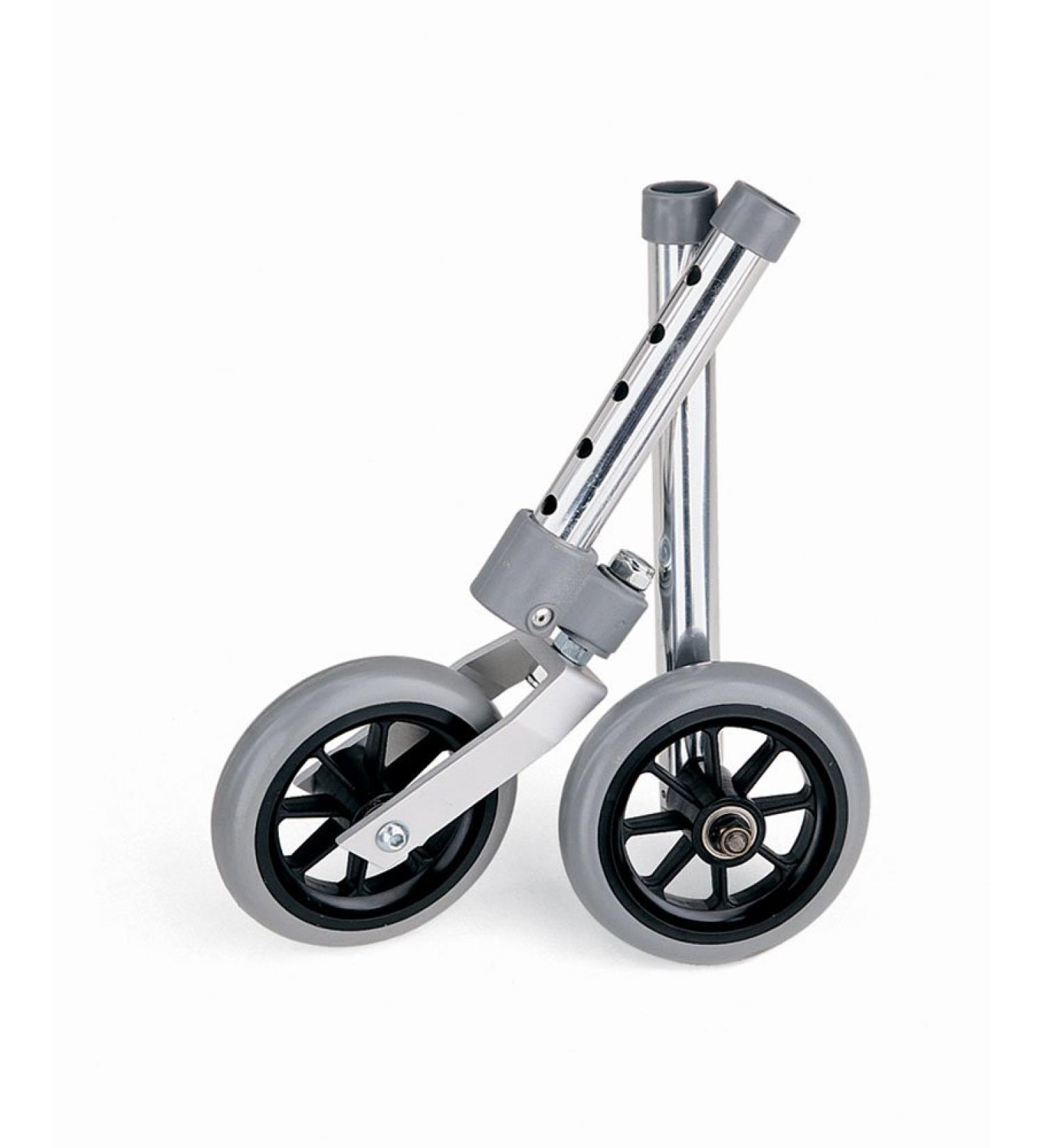 Medline 5" Swivel Casters for Walker, 1" Tubing, Replacement Part (2 Count)