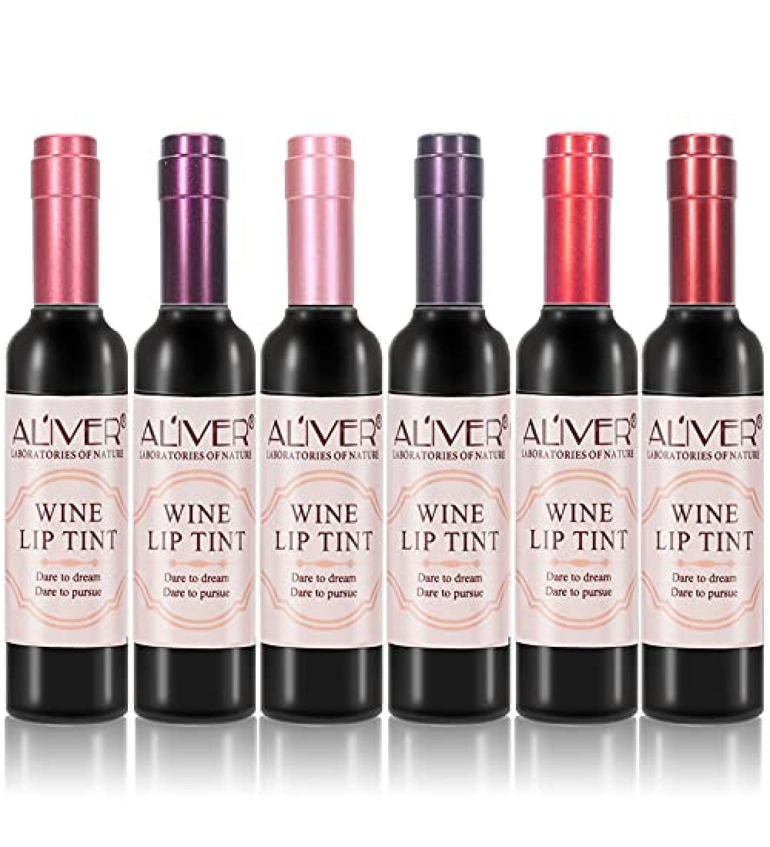 Wine Lip Tint Set - 6 Colors, Waterproof & Long Lasting Matte Liquid Lip Stain - Perfect Makeup Gift for Women - Buy Online on GoSupps.com