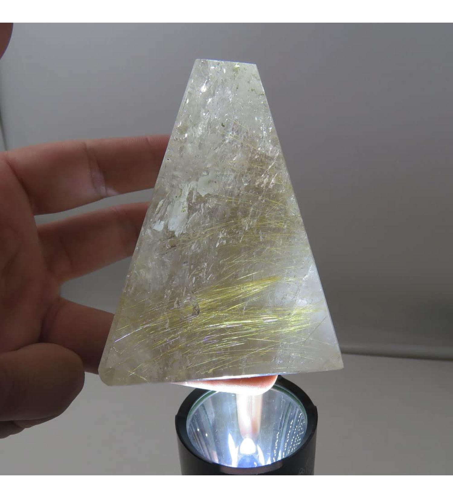 Crystal Rough 256g Rare ++ Natural Hair Quartz Rutilated Rutile Quartz Crystal Stone with Rainbos Reiki 2022 - Buy Online on GoSupps.com