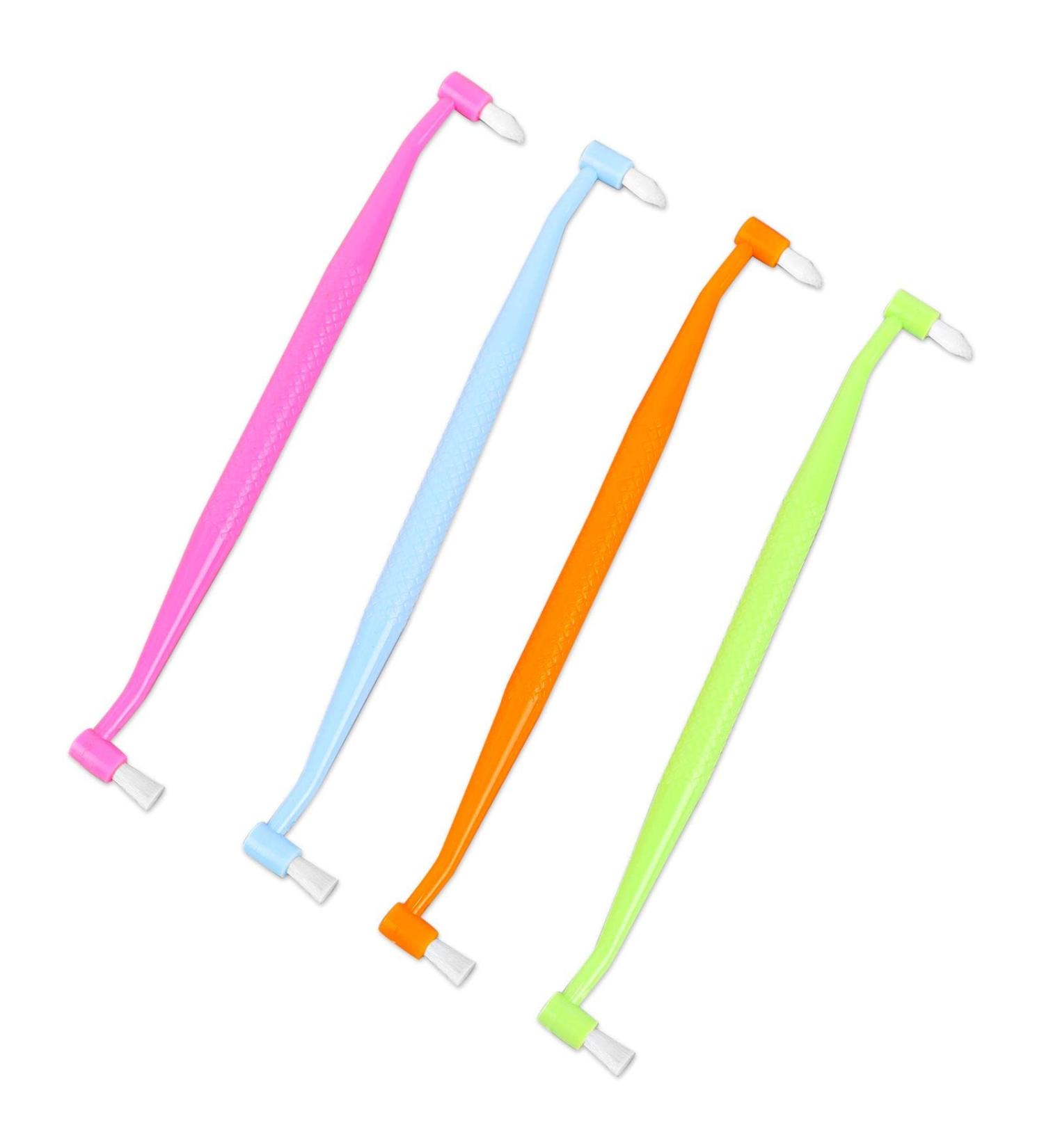 Orthodontic Braces Toothbrush Set - Double-Ended Interspace & Tuft Brushes for Detail Cleaning | 4 Pcs Small Soft Bristle Heads - Buy Online on GoSupps.com