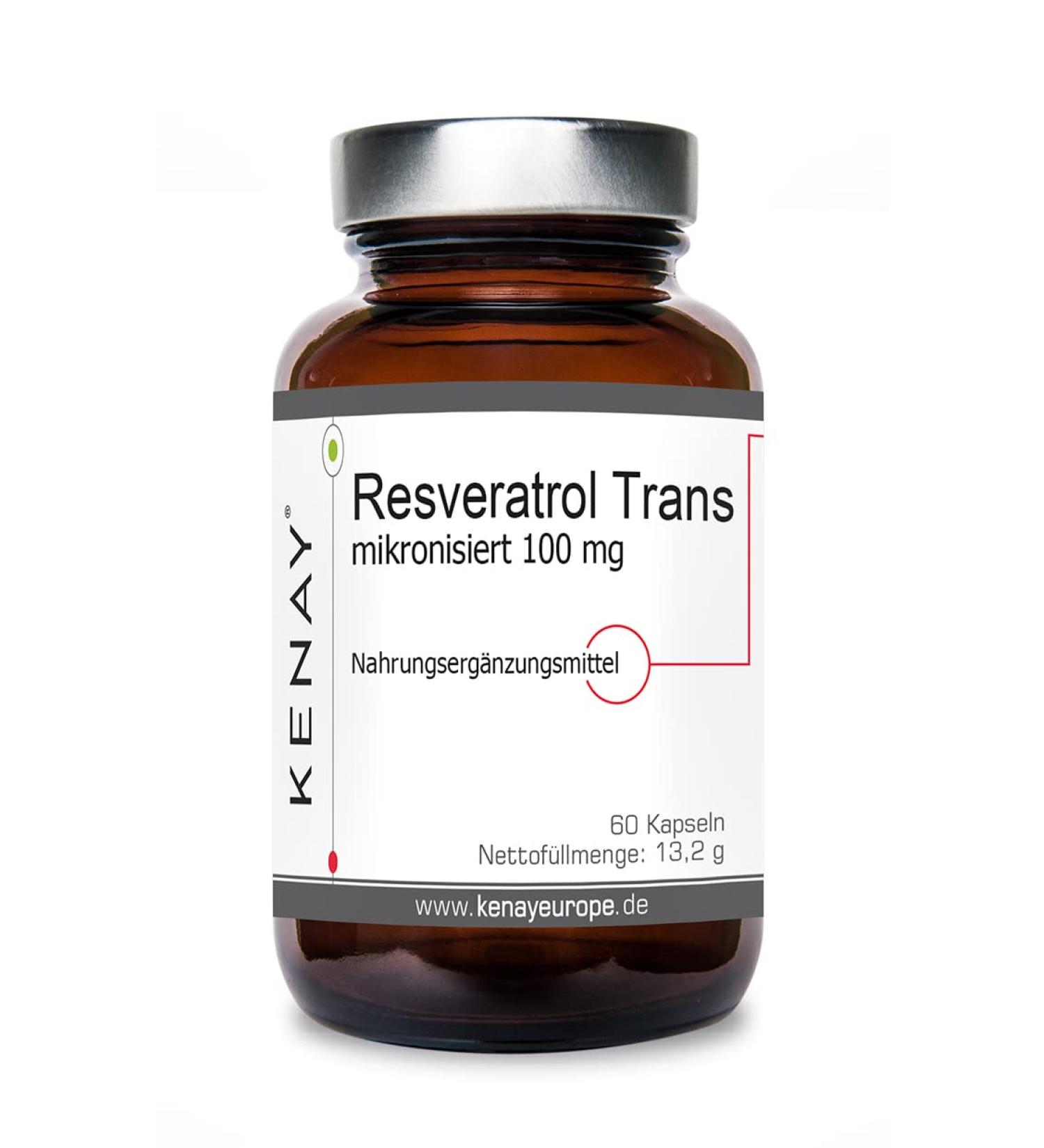 Resveratrol micronized - 100 mg per daily dose - 60 capsules KENAY EUROPE 60 pieces (1 pack)