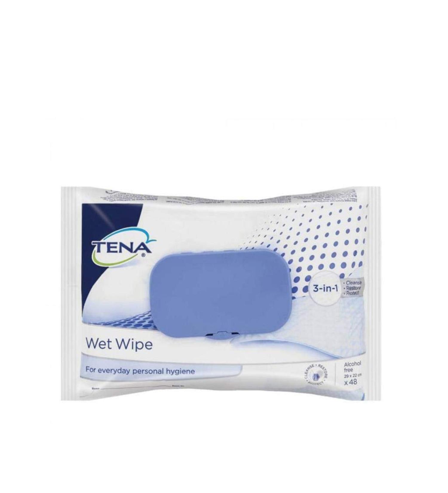 TENA Wet Wipe wet wipes with 48 wipes