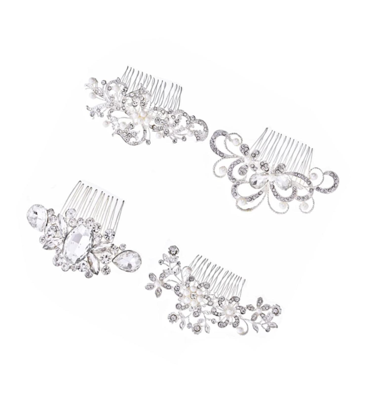 Beaupretty Clipper Guard Holder Comb rhinestone hair comb bridal hair comb crystal hair comb pearl hair comb Pearl Comb alloy bride Crystal Scissor Sleeve - Buy Online on GoSupps.com
