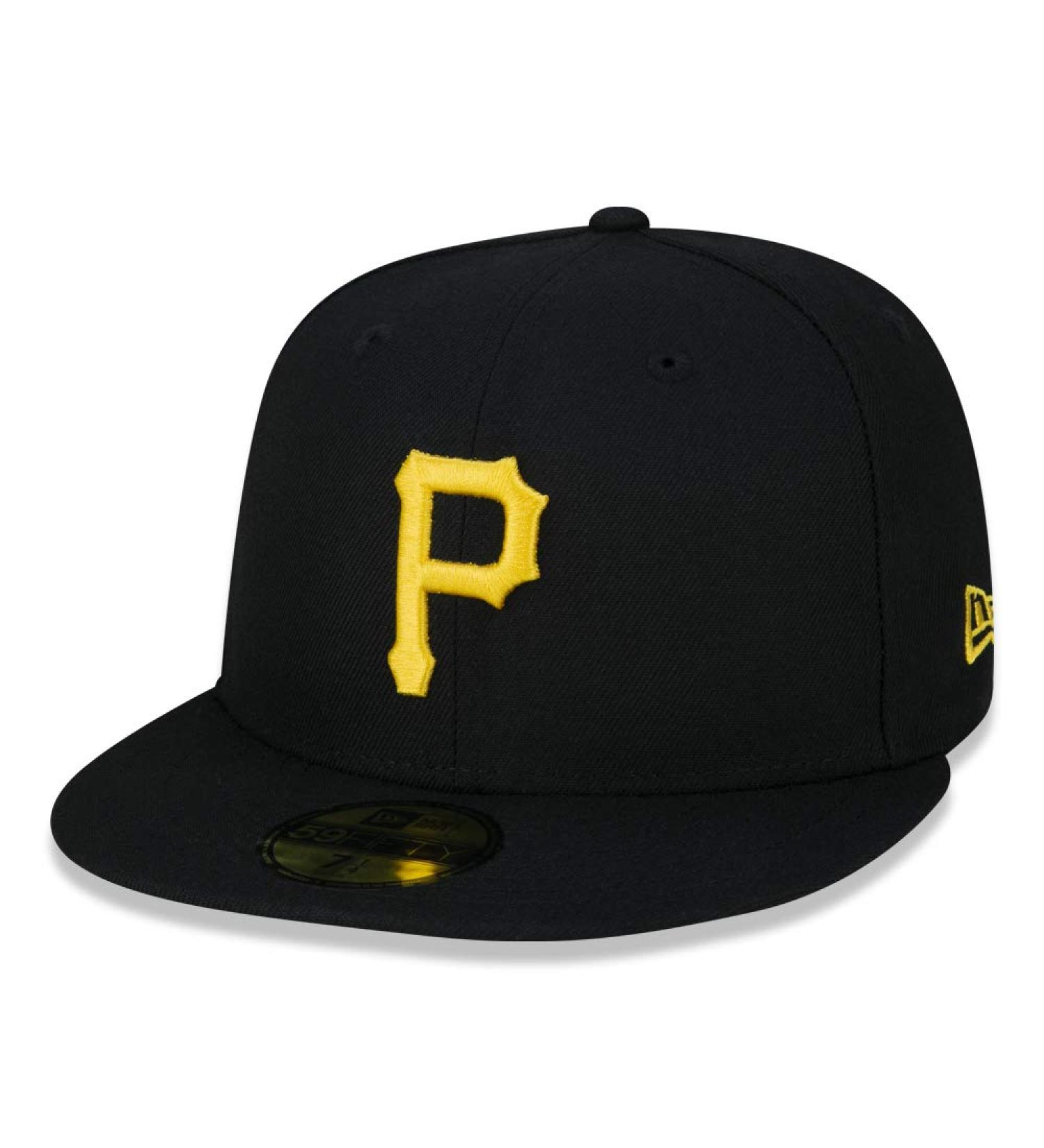 Men's Pittsburgh Pirates New Era Black Game Authentic Collection On-Field 59FIFTY Fitted Hat 7 1/4 Black