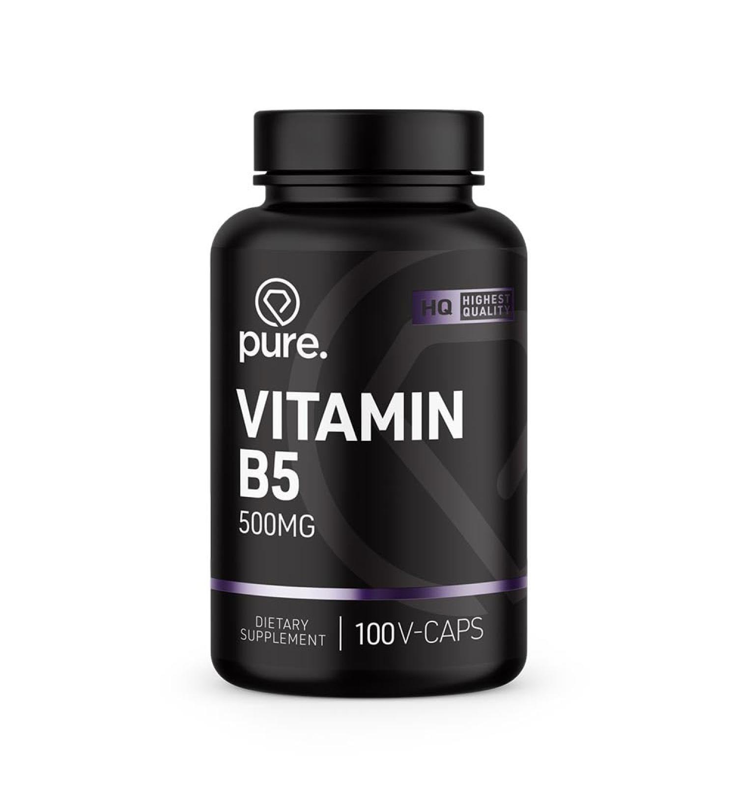 Body Supplies Pure Vitamine B5100 VCaps 500mg pantotheenzuur pantothenic acid capsules - Buy Online on GoSupps.com