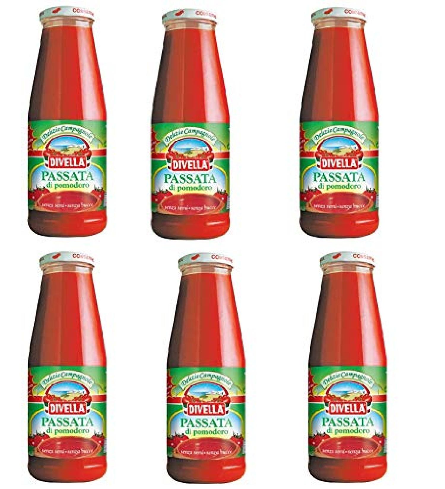 Divella DIVELLA Full-Bodied Tomato Passata 100% Italian - 6 x 700g Bottles 4200g