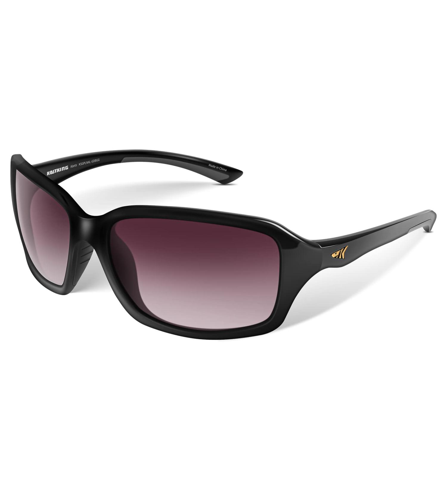 KastKing Alanta Polarized Sport Sunglasses - Gloss Black Frame | UV Protection for Driving, Fishing, Cycling, Running - Men and Women - Buy Online on GoSupps.com