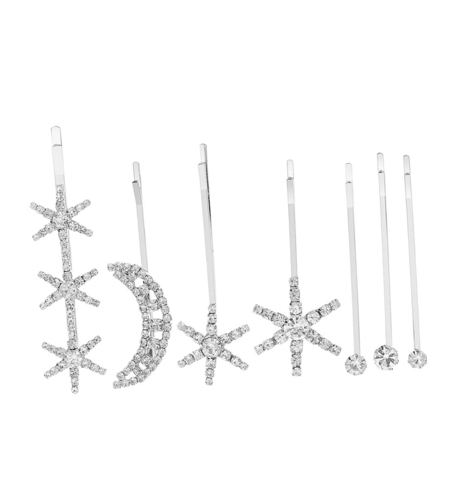 minkissy Rhinestone Bobby 1 Set Fringe Bobby Pin Star Hair Accessories Wedding Hair Clip Rhinestone Hair Accessories Bling Bobby Star Hair Pin Hair Clips Girls Hair Clips Silver - Buy Online on GoSupps.com