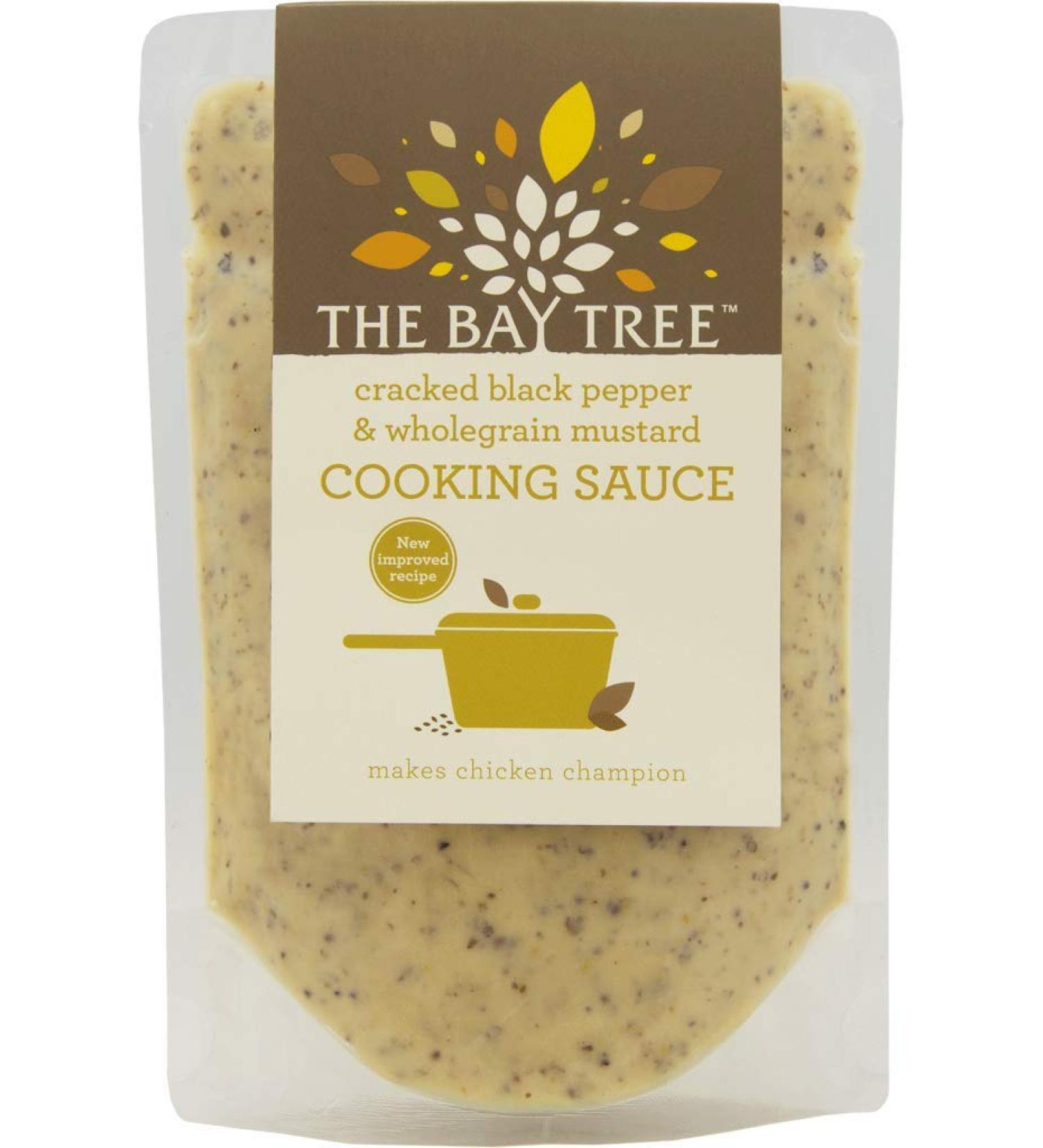 The Bay Tree Cracked Black Pepper and Mustard Sauce 300 g Cracked Black Pepper & Wholegrain Mustard 300 g (Pack of 1)