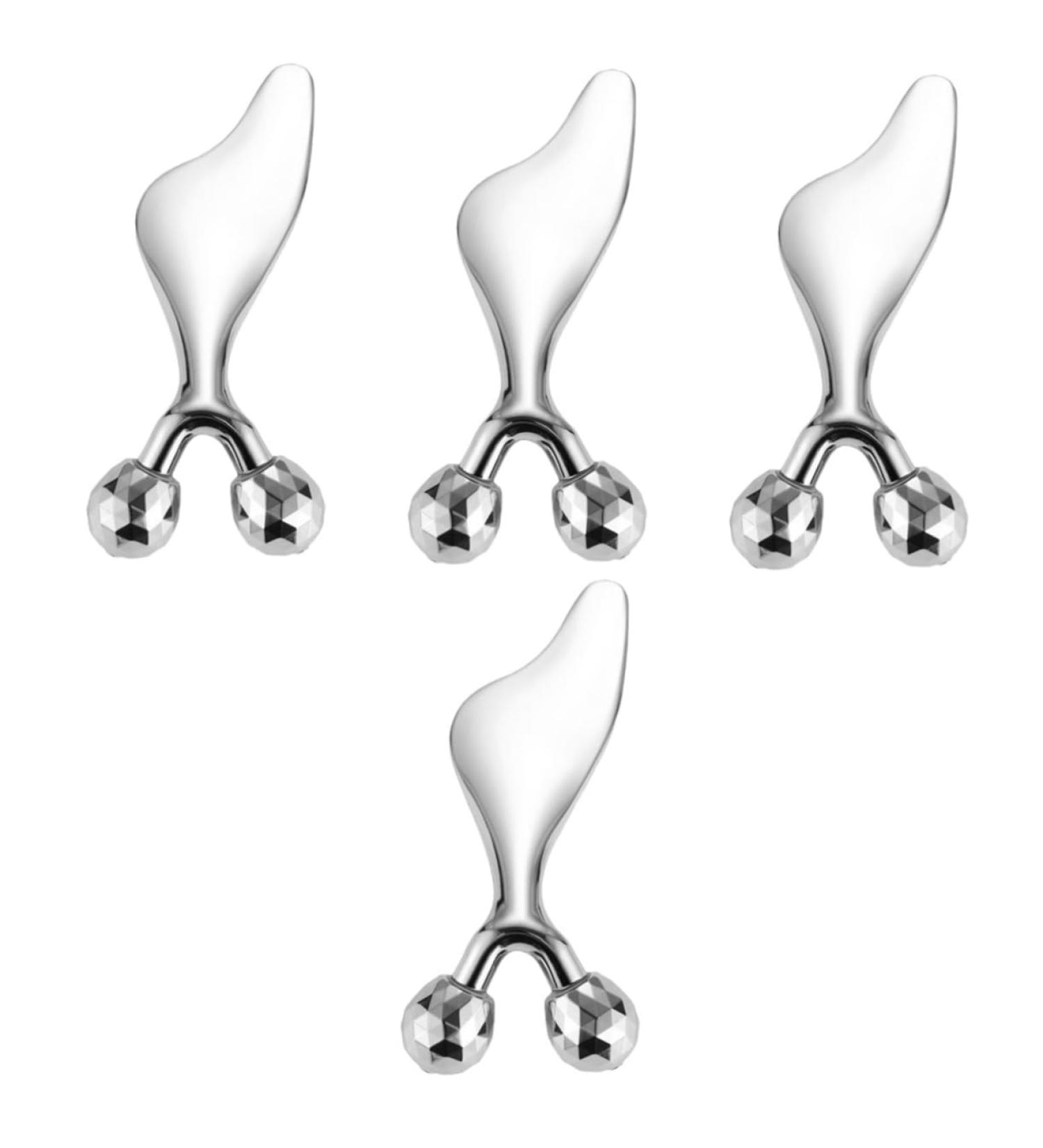 Beavorty 4pcs Dolphin Scraping Board Tools Walker Roller for Face Eye Manual Roller for Massage Roller Facial Rollers Face Massaging Tool Stainless Steel Cosmetic Massager Woman 11.40X4.70X3.00CMx4pcs Silverx4pcs - Buy Online on GoSupps.com