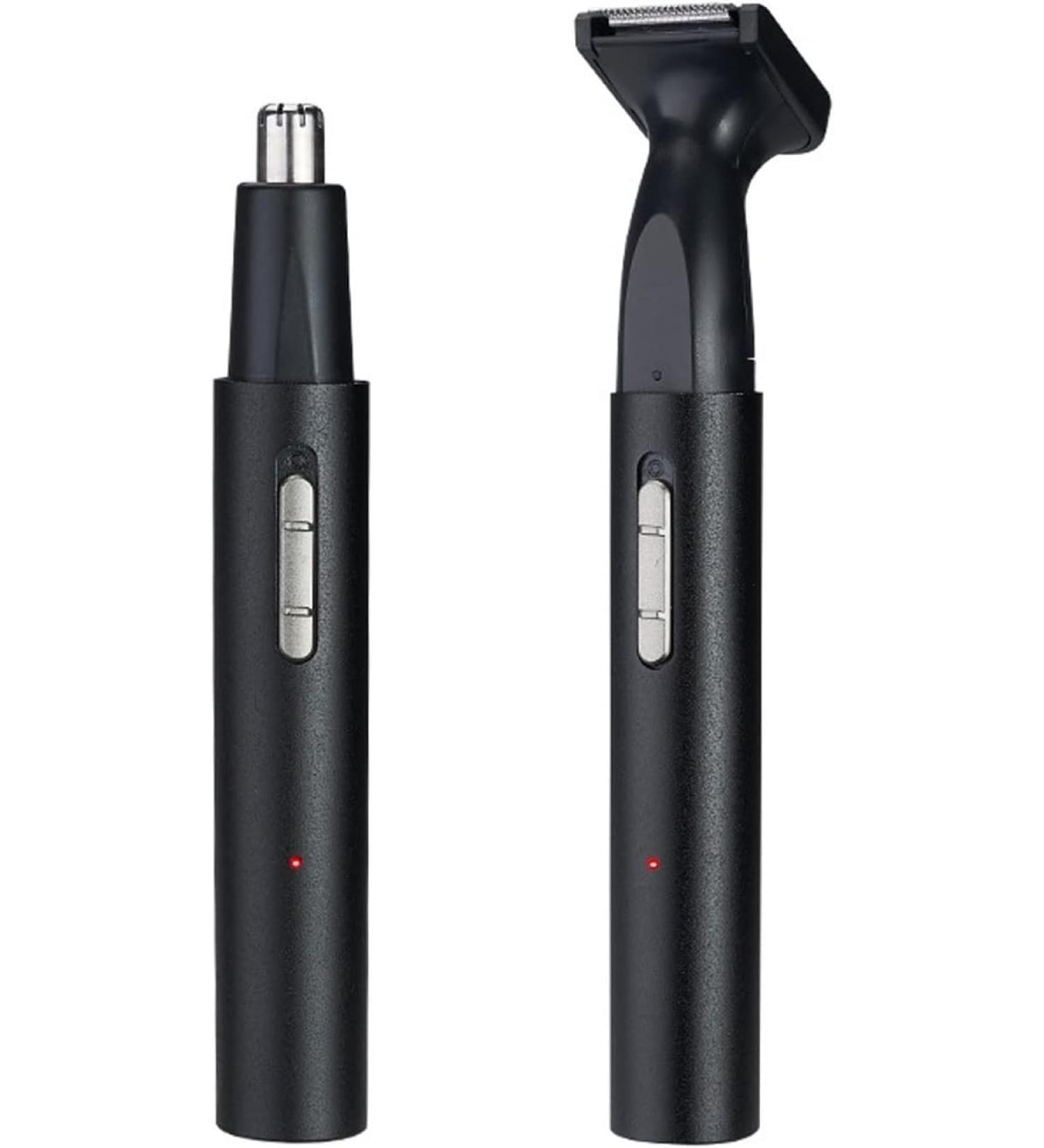 USB Rechargeable 2-in-1 Nose & Ear Hair Trimmer - Waterproof Dual Edge Blades Ideal for Travel | Perfect Hair Remover for Men & Women - Buy Online on GoSupps.com