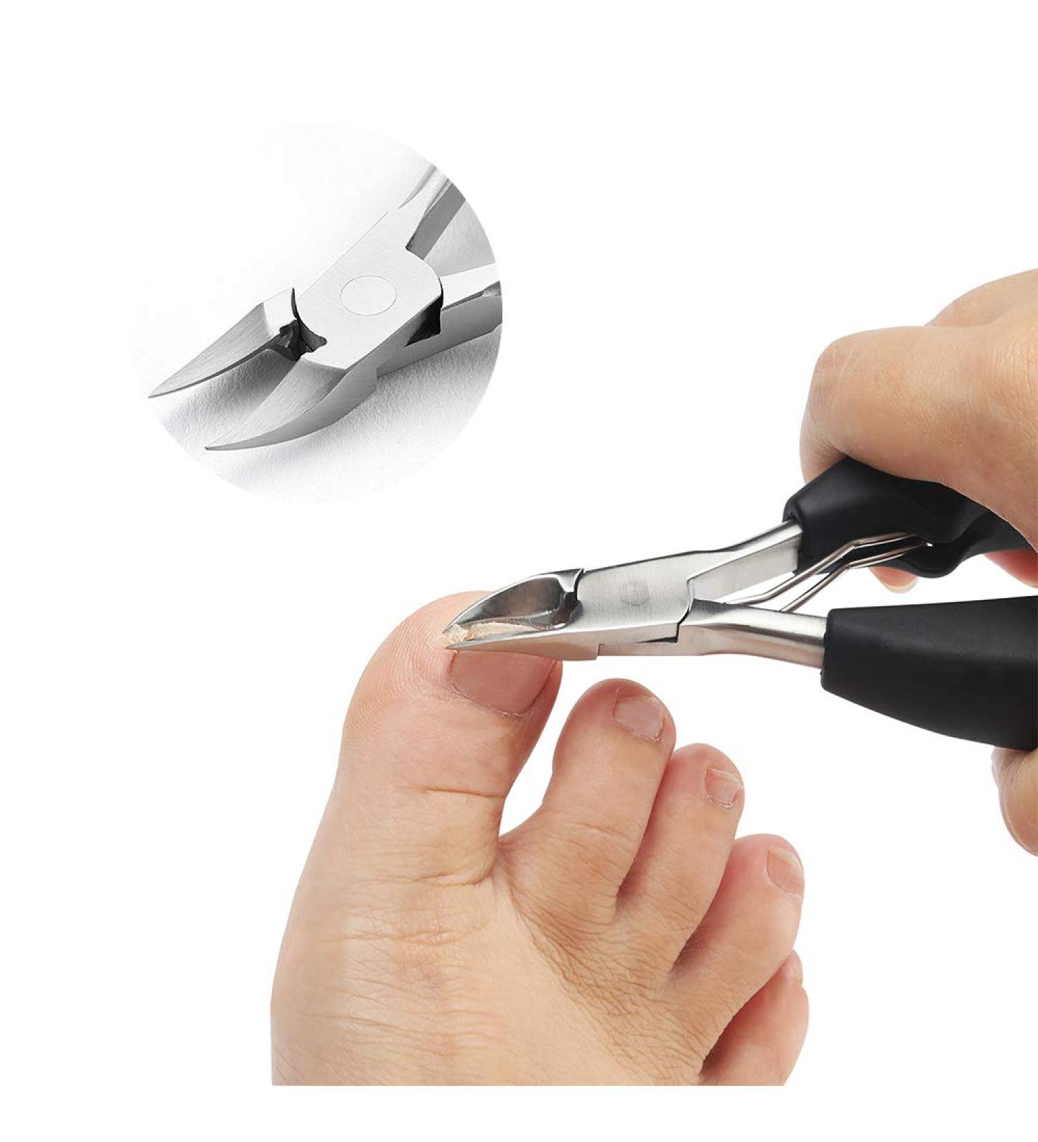 Senior-Friendly Toe Nail Clippers for Thick & Ingrown Nails - Stainless Steel Heavy Duty Design with Easy Grip Handle - Buy Online on GoSupps.com