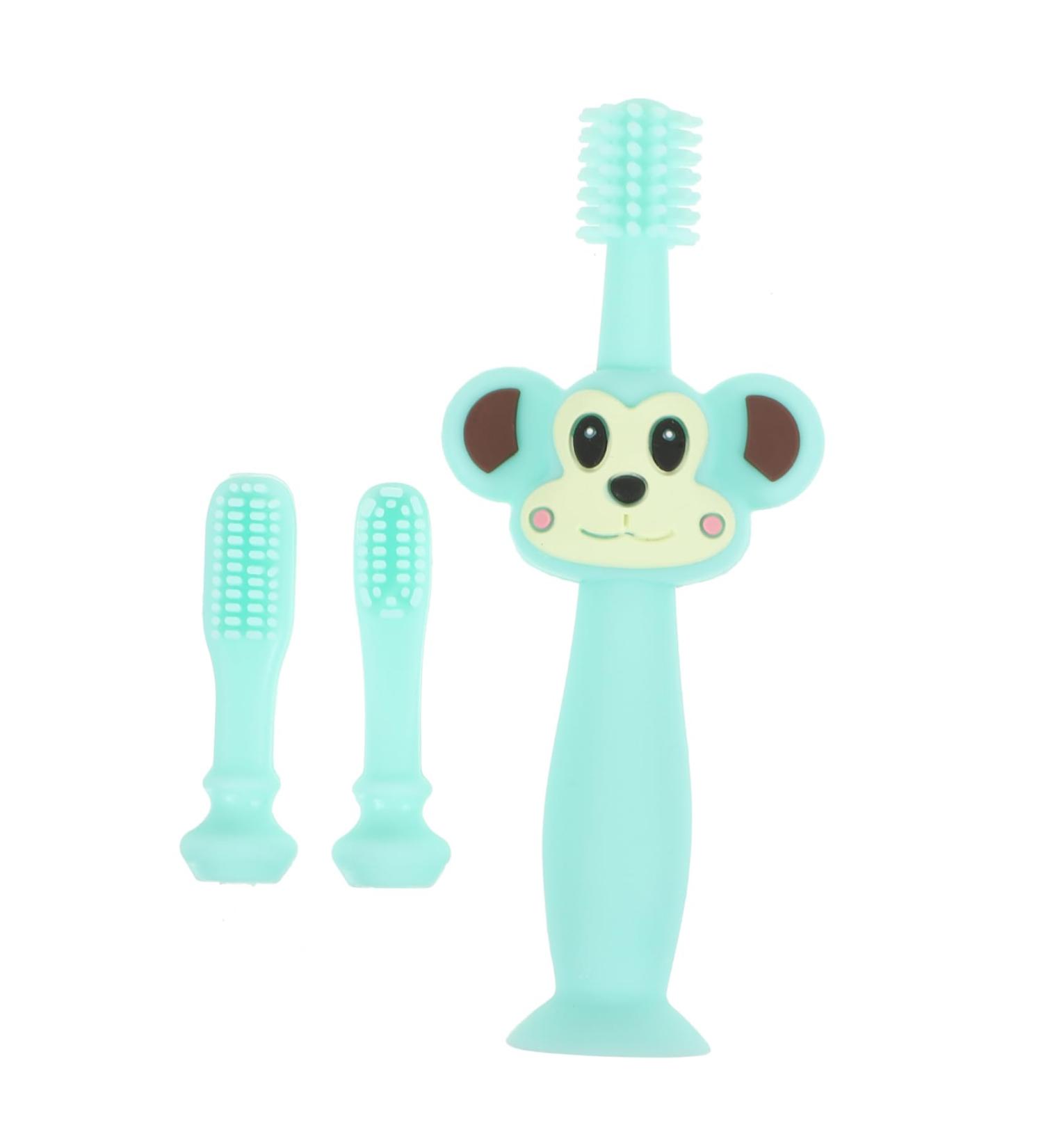 FRCOLOR Toddler Toothbrush - Silicone Teether with Soft Bristles for Easy Gum Care - International Shipping Available - Buy Online on GoSupps.com