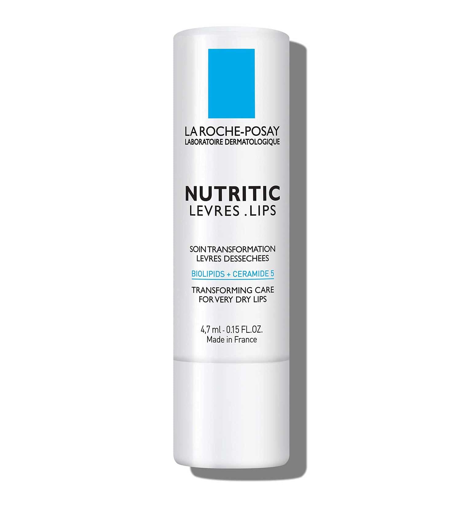 La Roche-Posay Nutritic Lip Balm - Shea Butter & Ceramides, 0.15 Fl Oz | Soothes & Repairs Chapped Lips - Buy Online on GoSupps.com