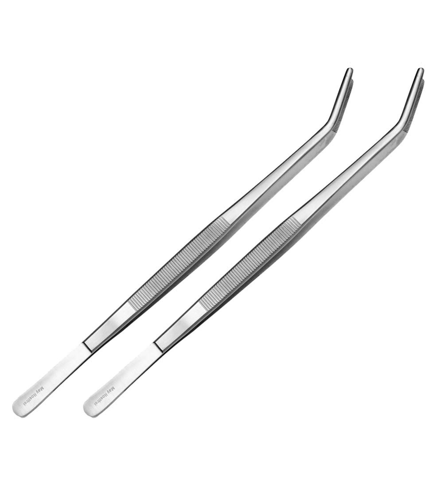 May Set: 25 cm Stainless Steel Curved Terrarium Tweezers - Ideal Feeding Tongs for Reptiles & Plants - Buy Online on GoSupps.com