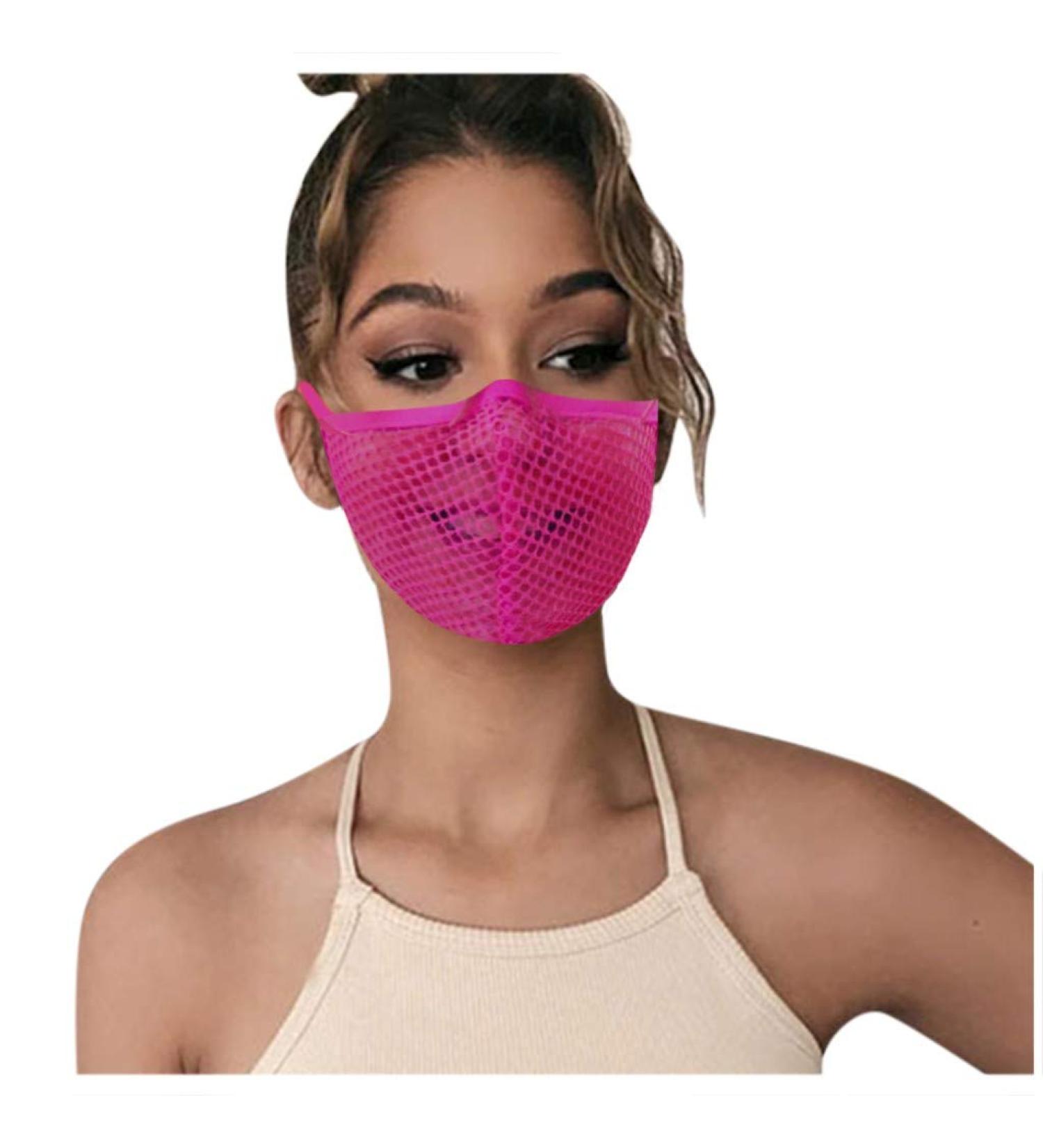 Bobolover Washable Network Mask - Breathable Reusable Mouth Protection for Men & Women (Pink 22x14.5cm) - Buy Online on GoSupps.com