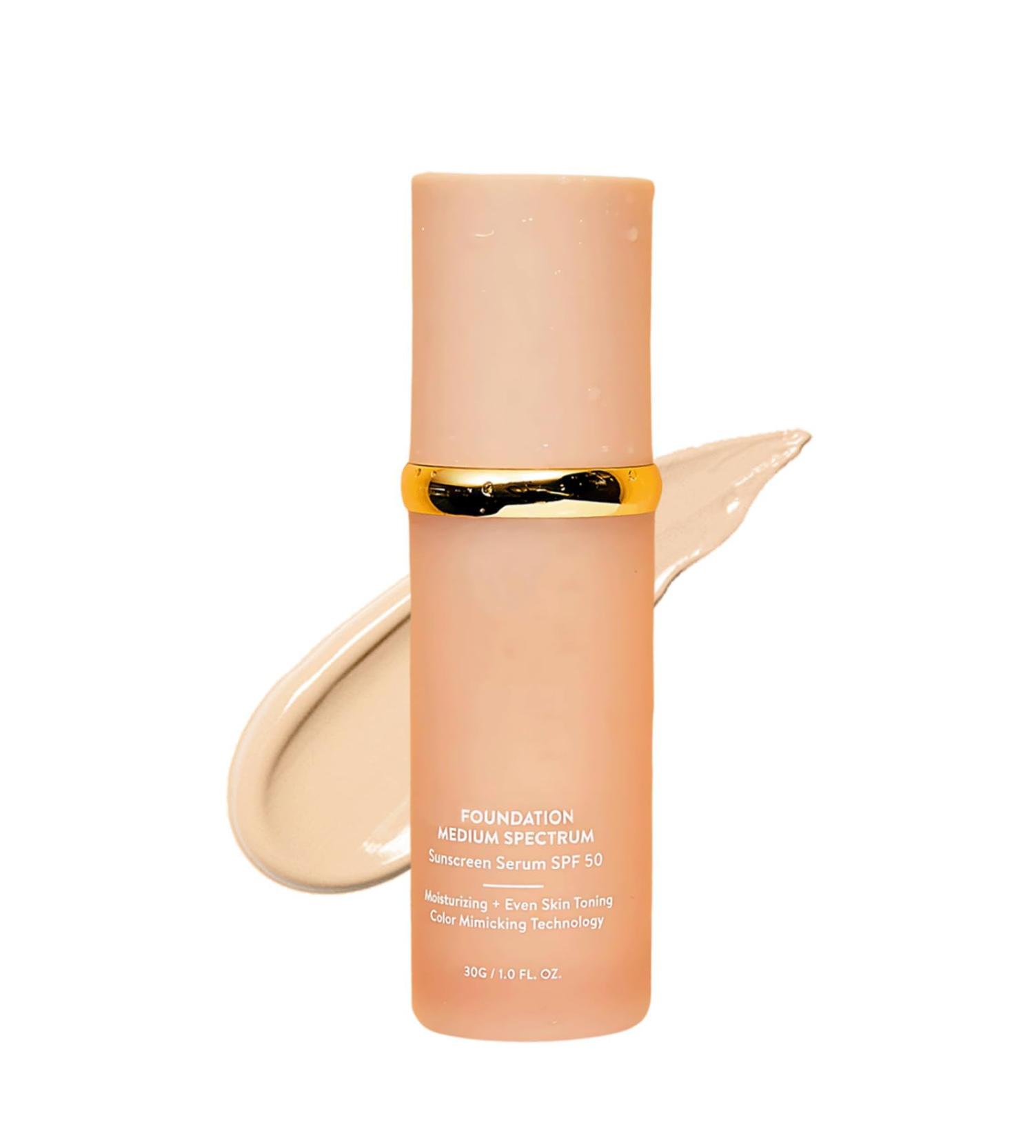 4 in 1 Foundation Liquid - Hydrating Medium Full Coverage Concealer Spectrum with SPF 50+ Longwearing & Waterproof for Gym Sports Makeup Forever Foundation - Buy Online on GoSupps.com